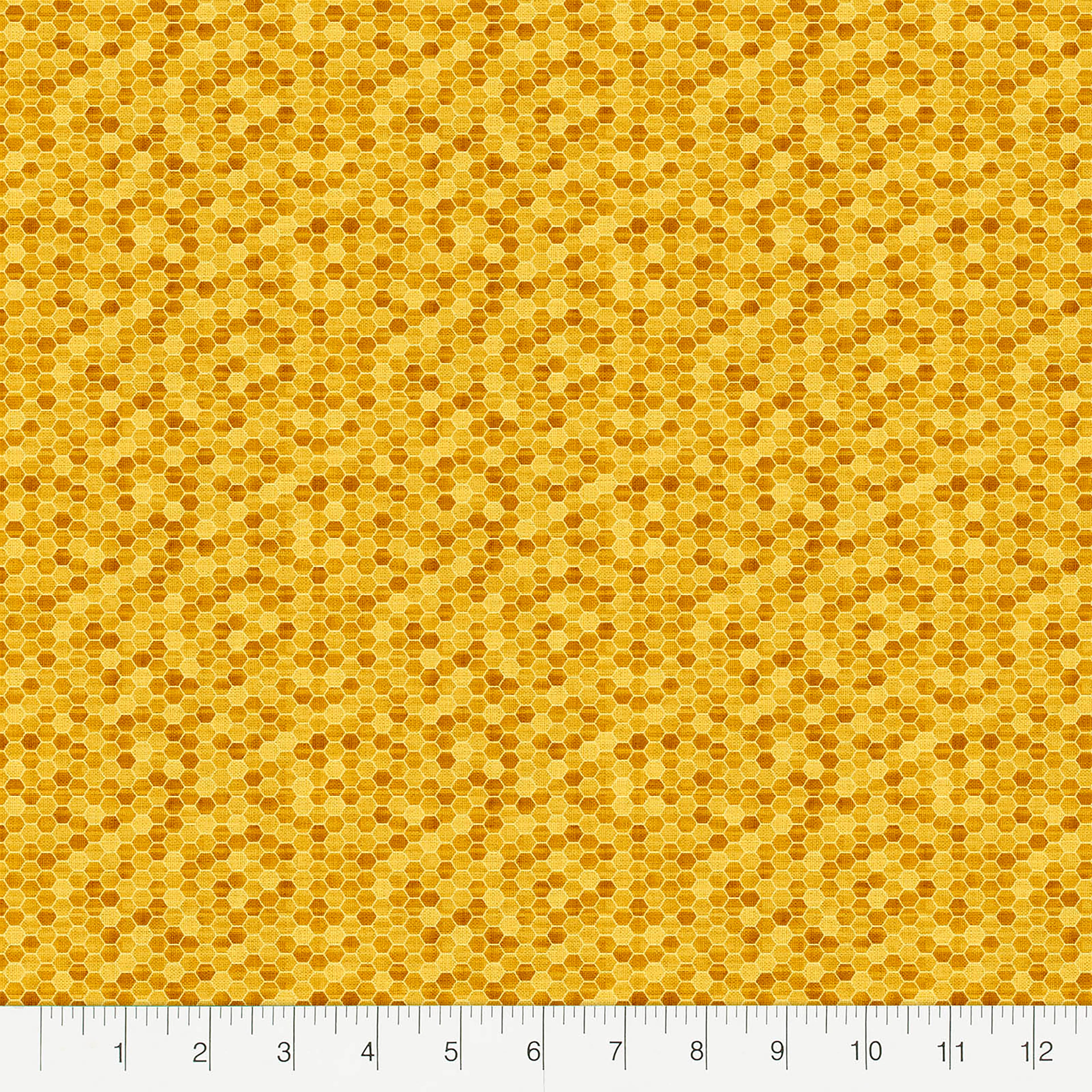 Fabric Editions Yellow Honeycomb Cotton Fabric