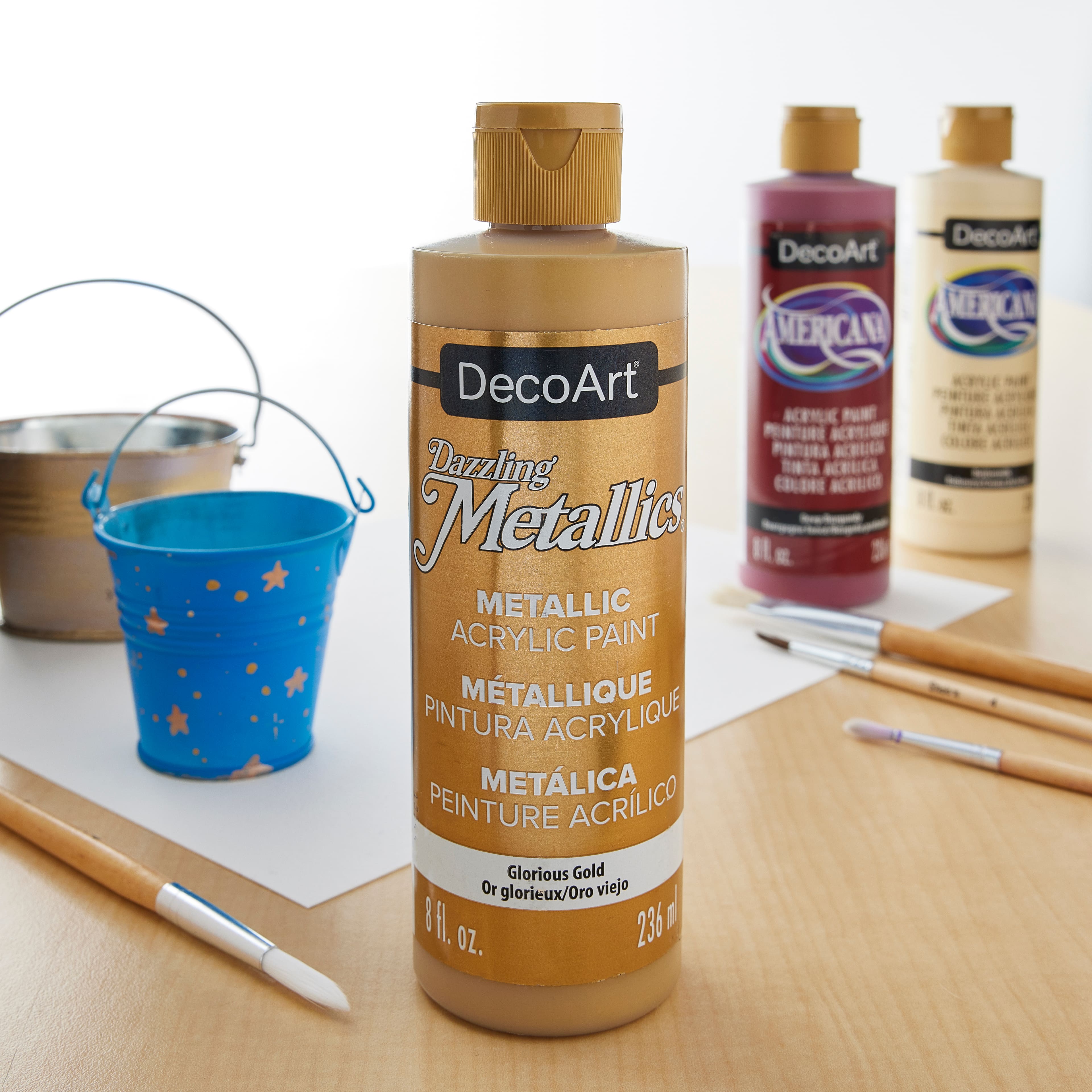 4 Pack: DecoArt® Dazzling Metallics® Paint, 8oz.