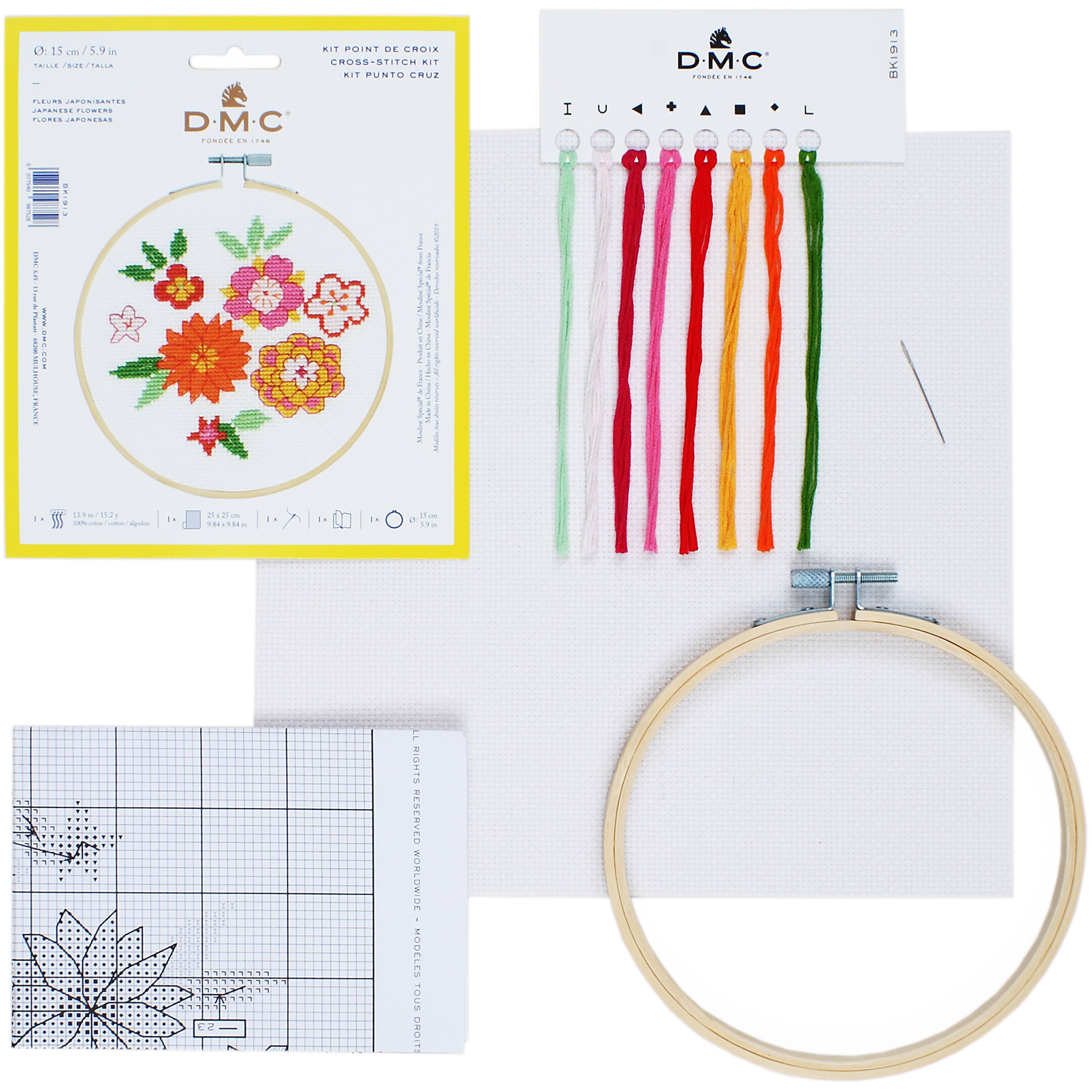 DMC&#xAE; Japanese Flowers Cross Stitch Kit