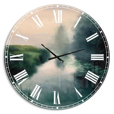 Designart Twilight Fog Lakeshore Wall Clock | Clocks | Michaels