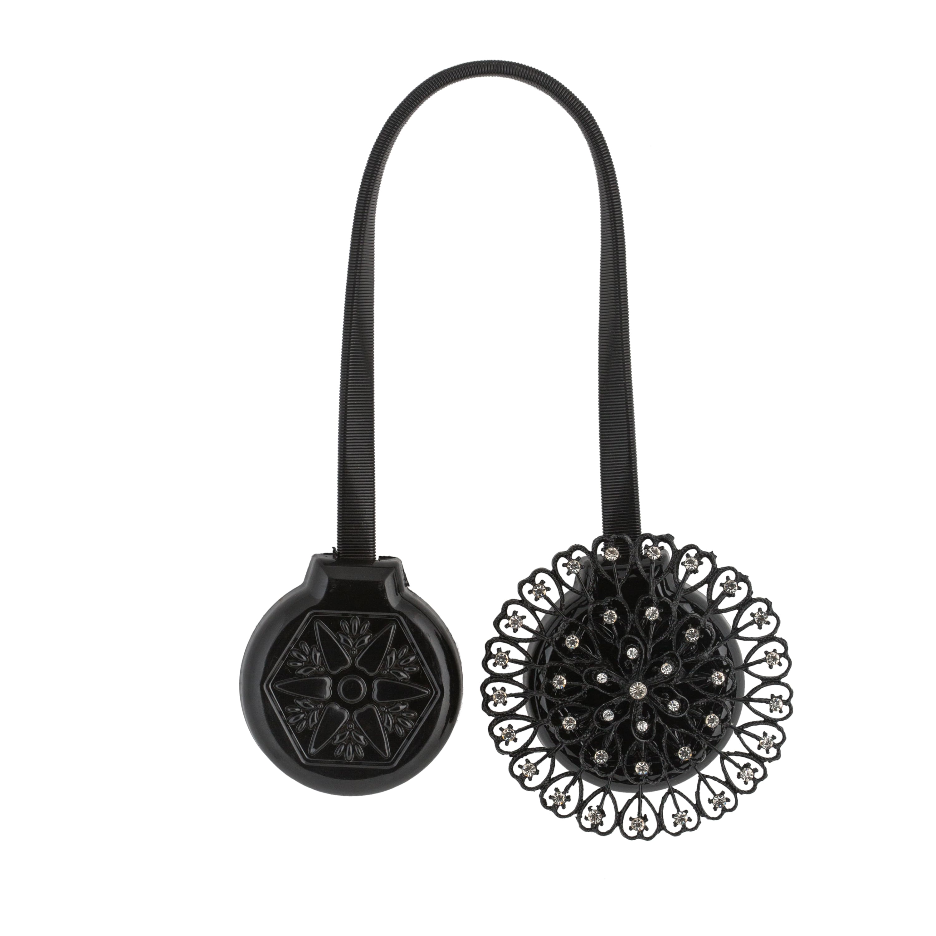 Simplify Black Magnetic Curtain Tie Back