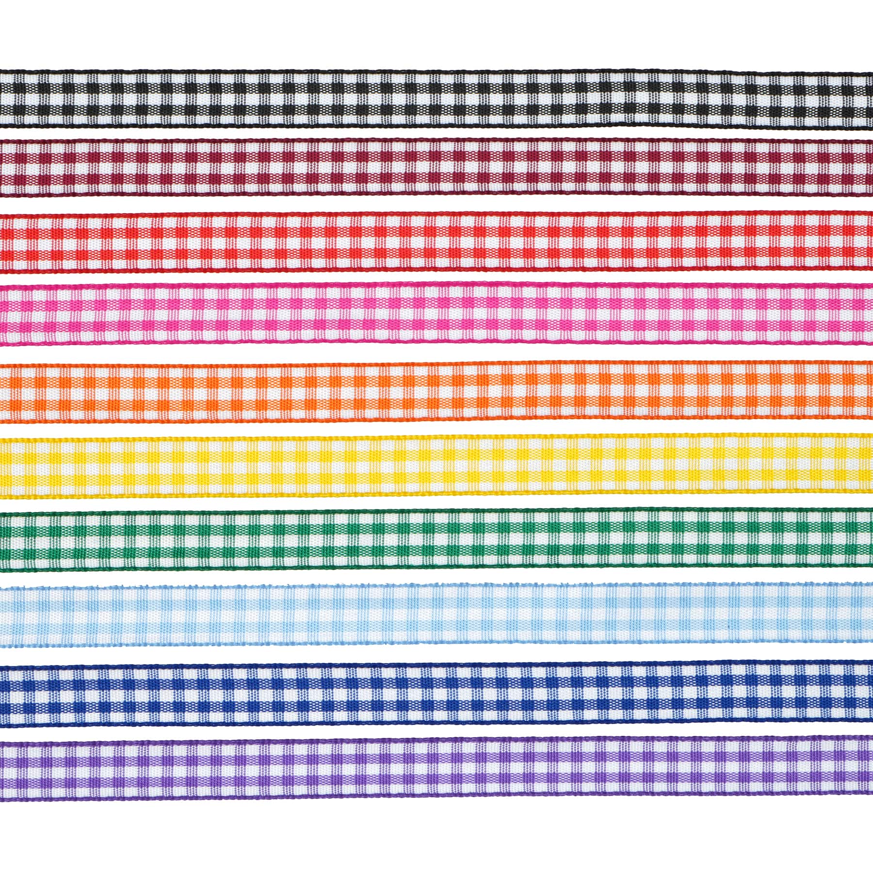 3/8&#x22; x 2yd. Gingham Value Pack Ribbon by Celebrate It&#xAE;