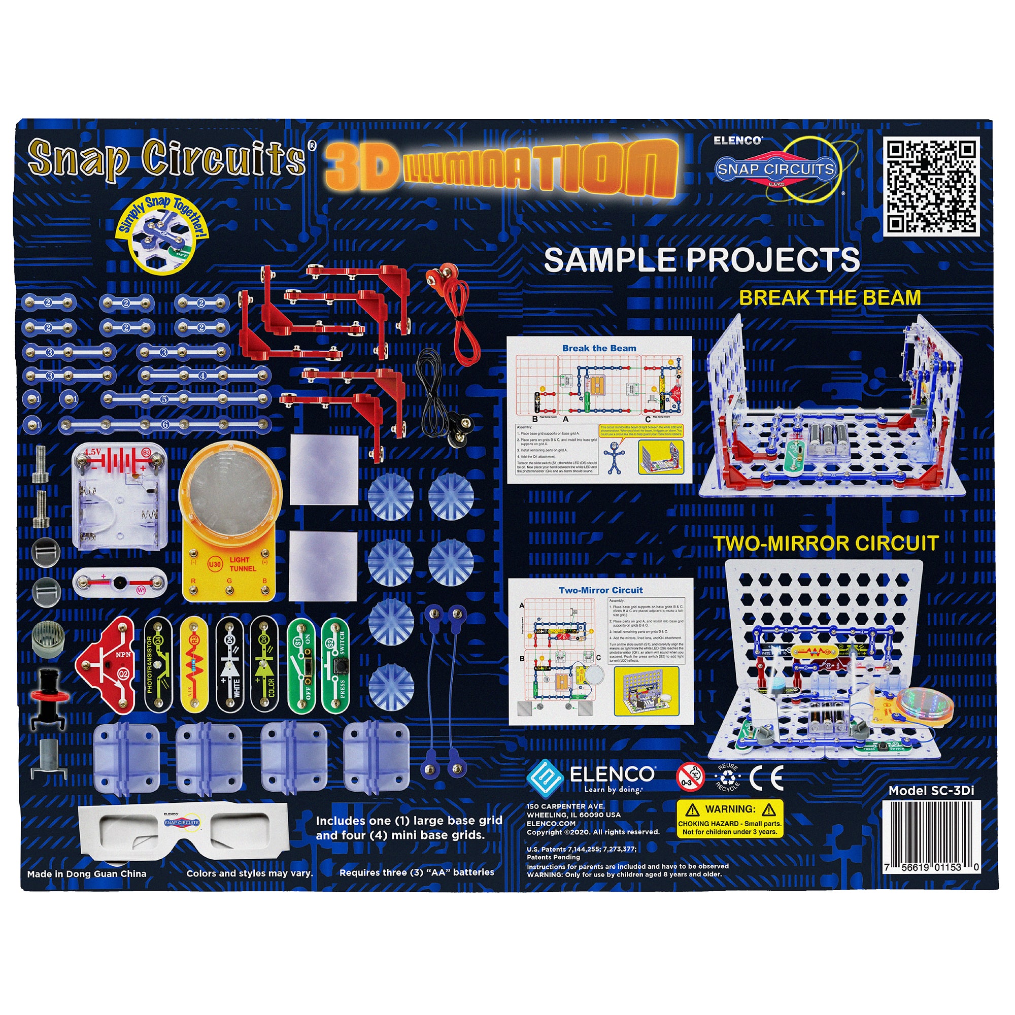 Elenco&#xAE; Snap Circuits&#xAE; STEM Educational 3D Illumination Electronics Exploration Kit