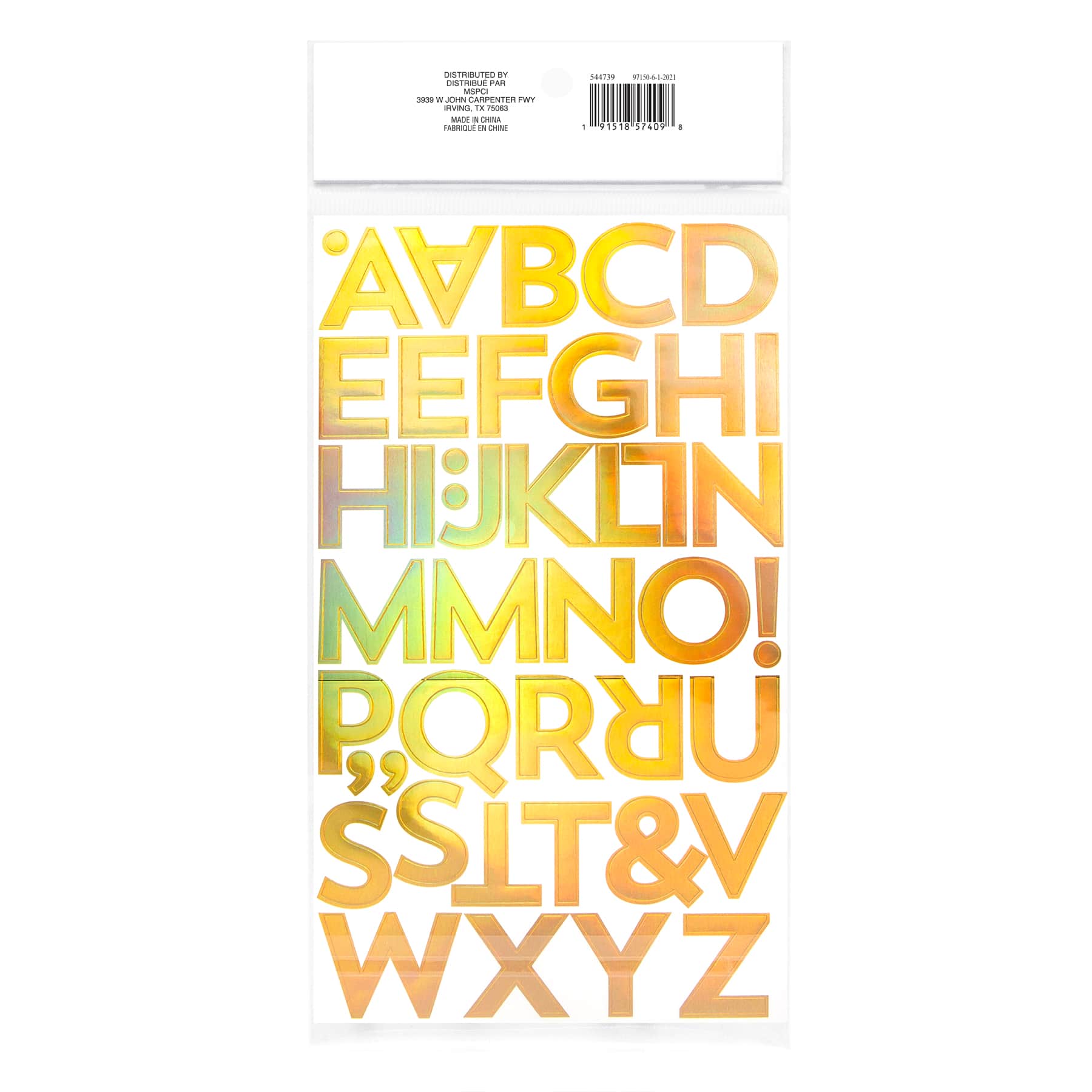 Iridescent Rose Gold Alphabet Stickers by Recollections™