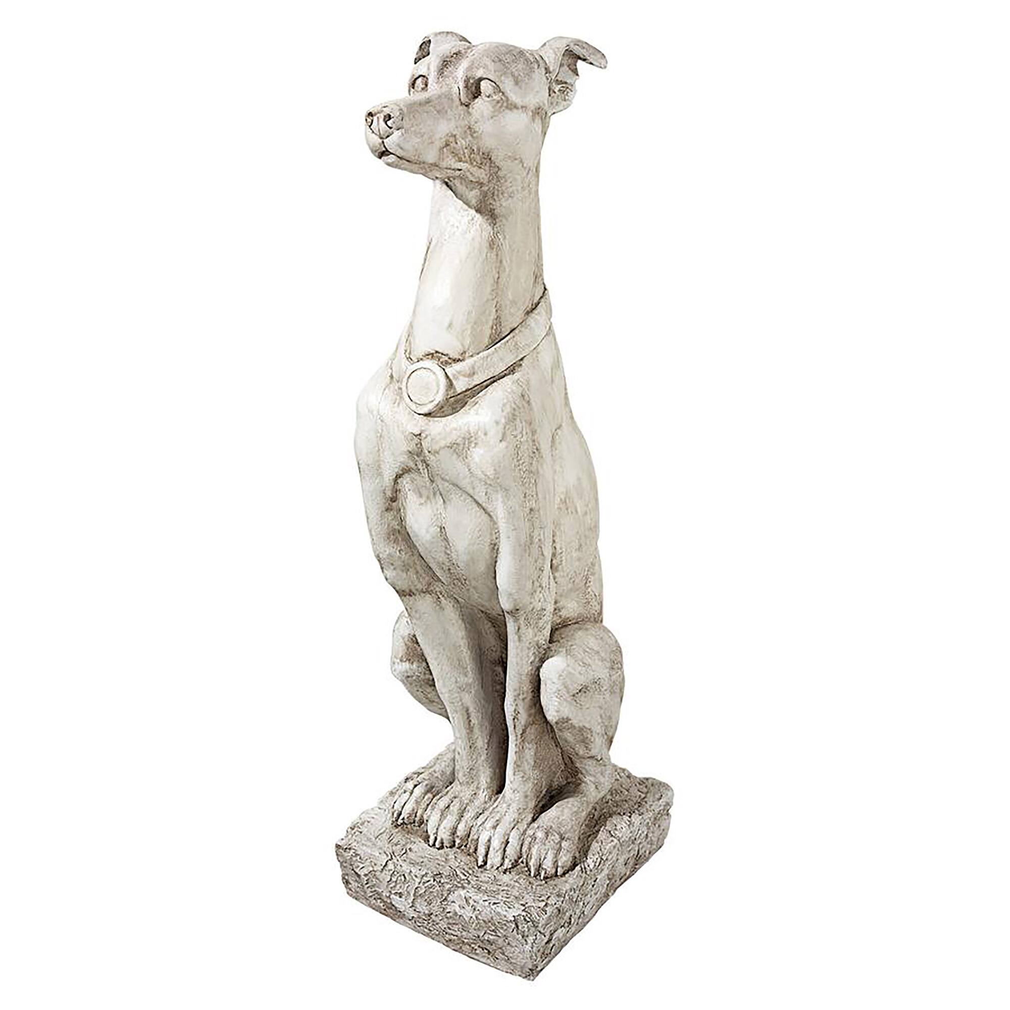 Design Toscano 30" Art Deco Whippet Greyhound Sentinel Dog Statues, 2ct.