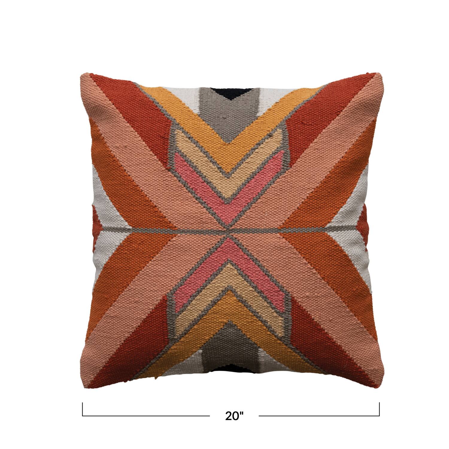 Hello Honey® Multicolor Chevron Pattern Woven Cotton Pillow