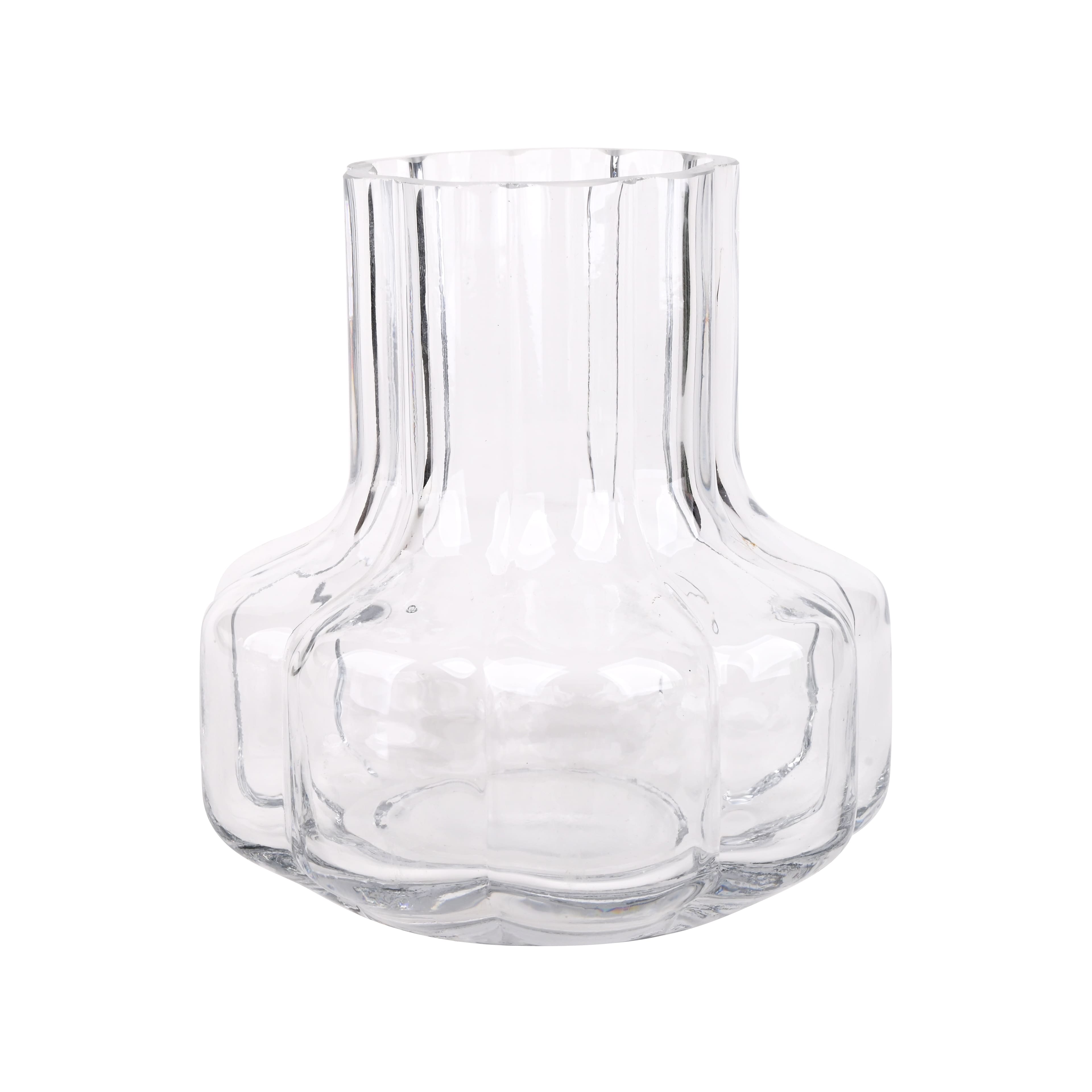6&#x22; Clear Ribbed Glass Vase by Ashland&#xAE;