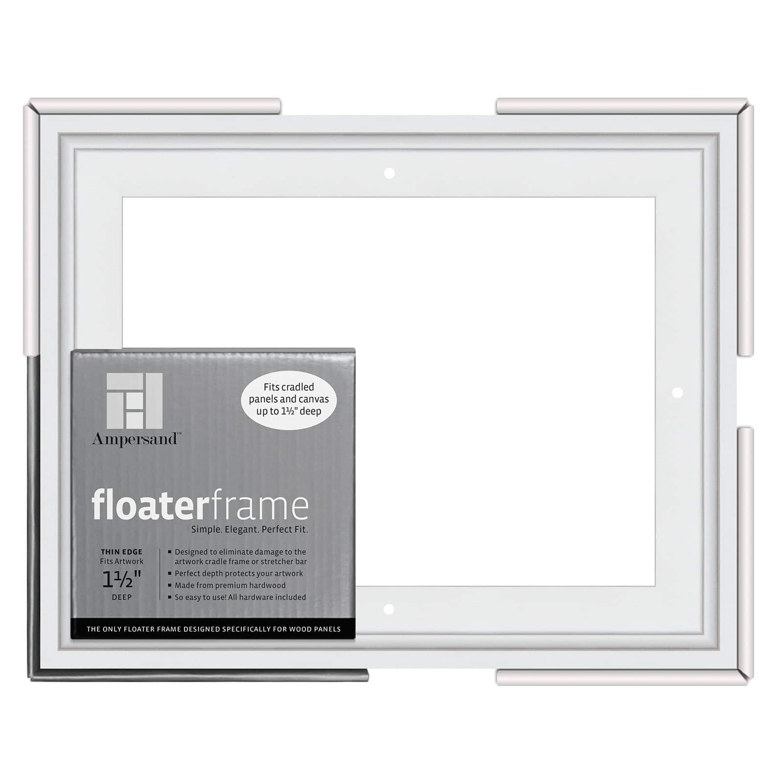 Ampersand™ White 1.5" Depth Thin Edge Floaterframe