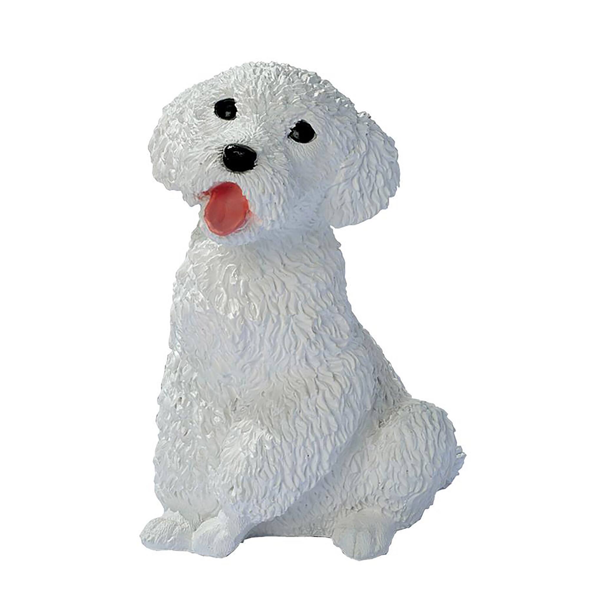 Design Toscano 10" White Poodle Puppy Dog Statue