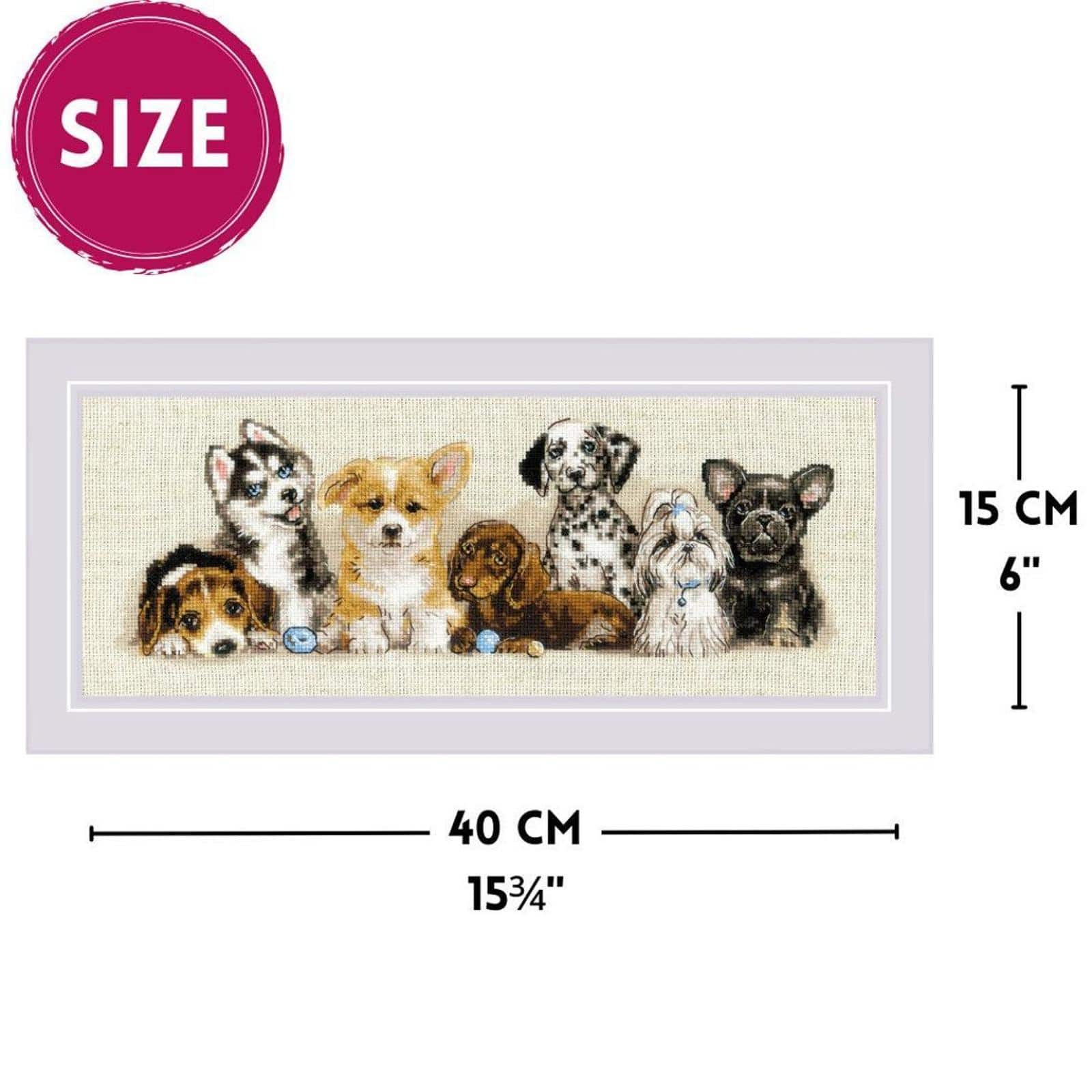 RIOLIS Puppies Counted Cross Stitch Kit
