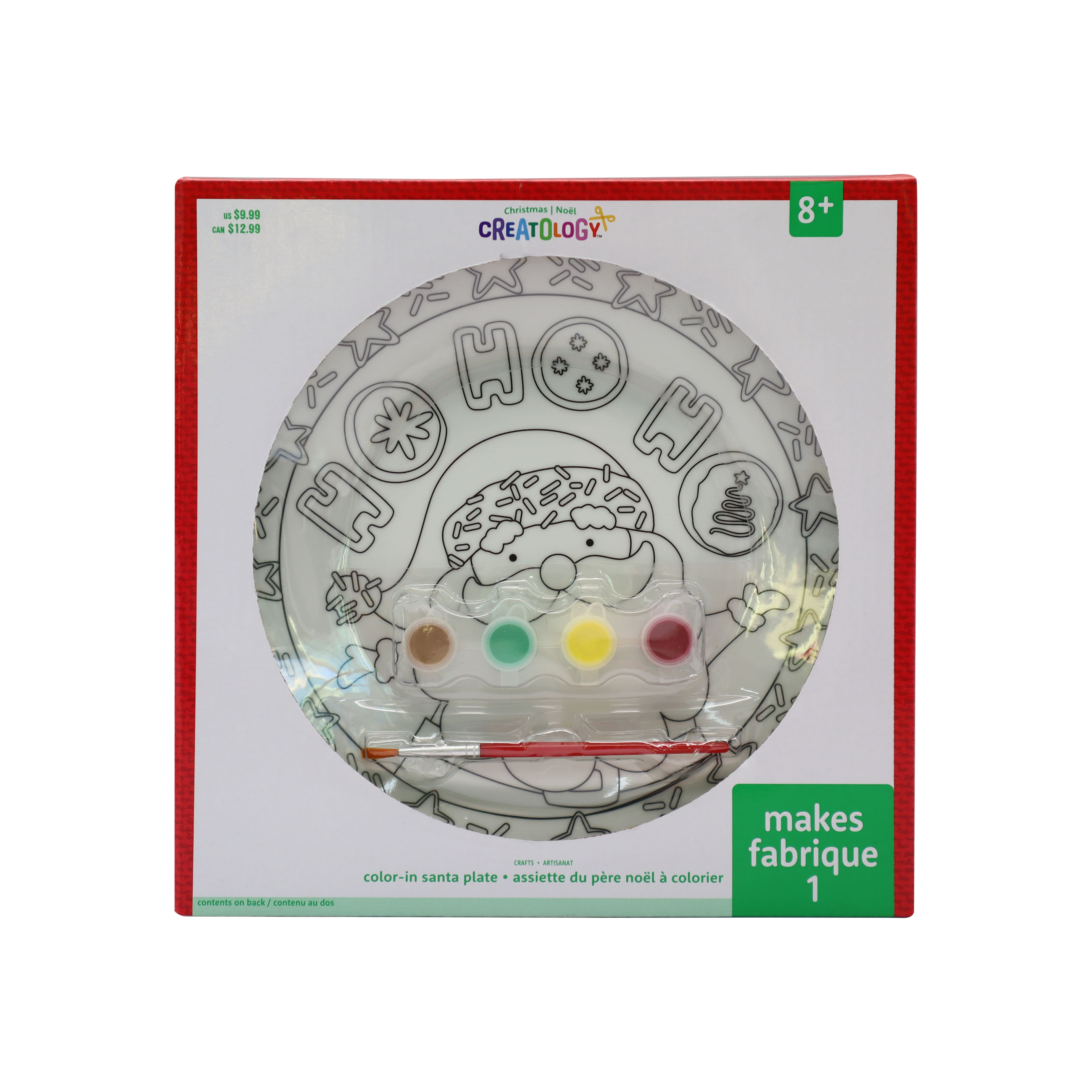 Christmas Santa Color-In Ceramic Plate Kit by Creatology&#x2122;