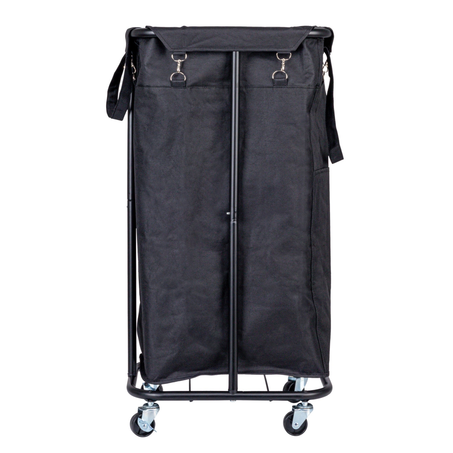 Household Essentials 30.5&#x22; Black Rolling Laundry Hamper