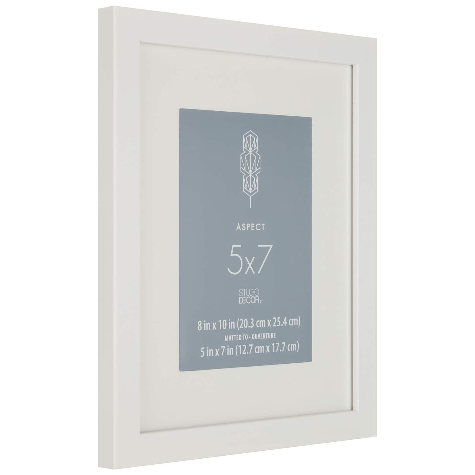 White Narrow Frame With Mat, Aspect By Studio D&#xE9;cor&#xAE;