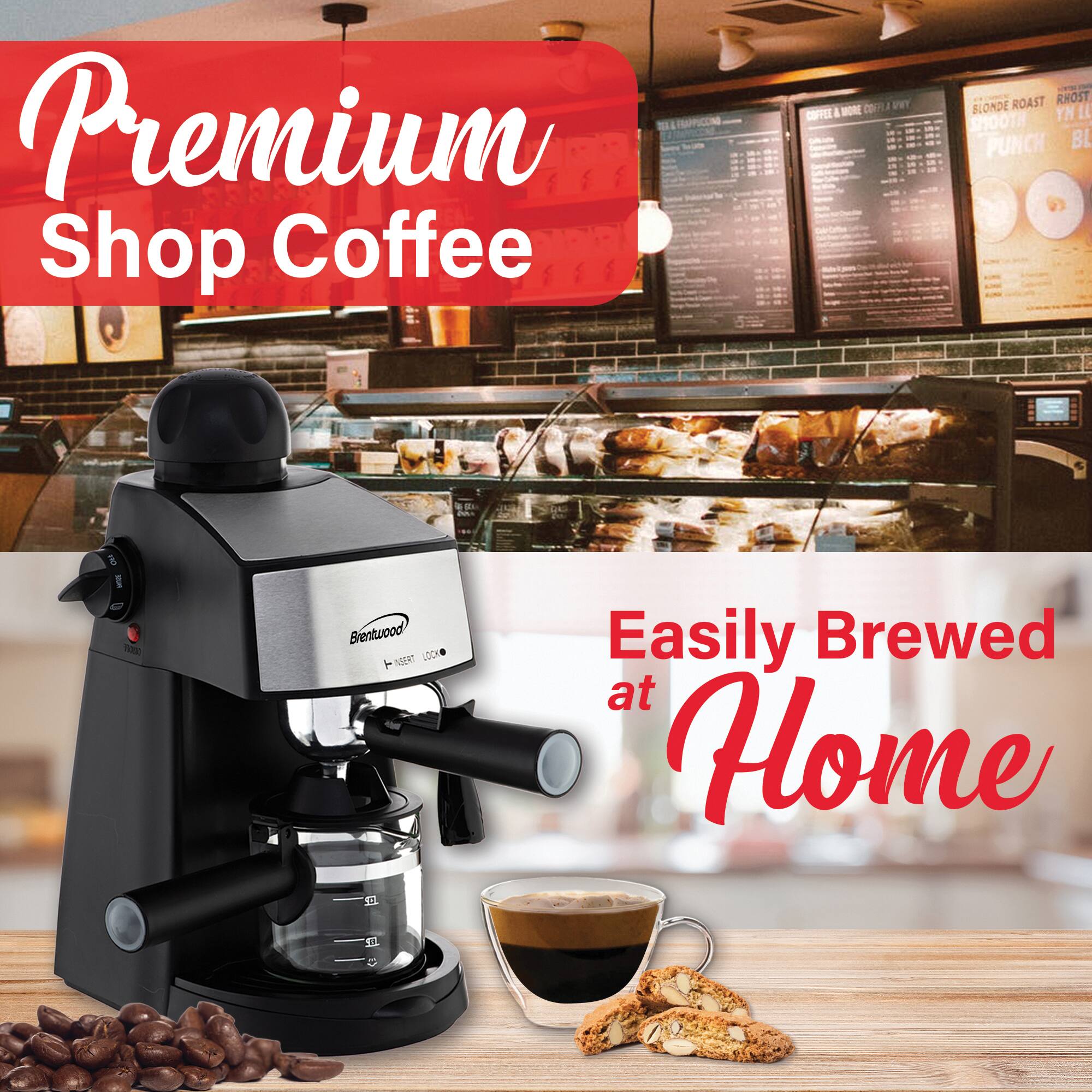 Brentwood 20oz. Espresso &#x26; Cappuccino Maker