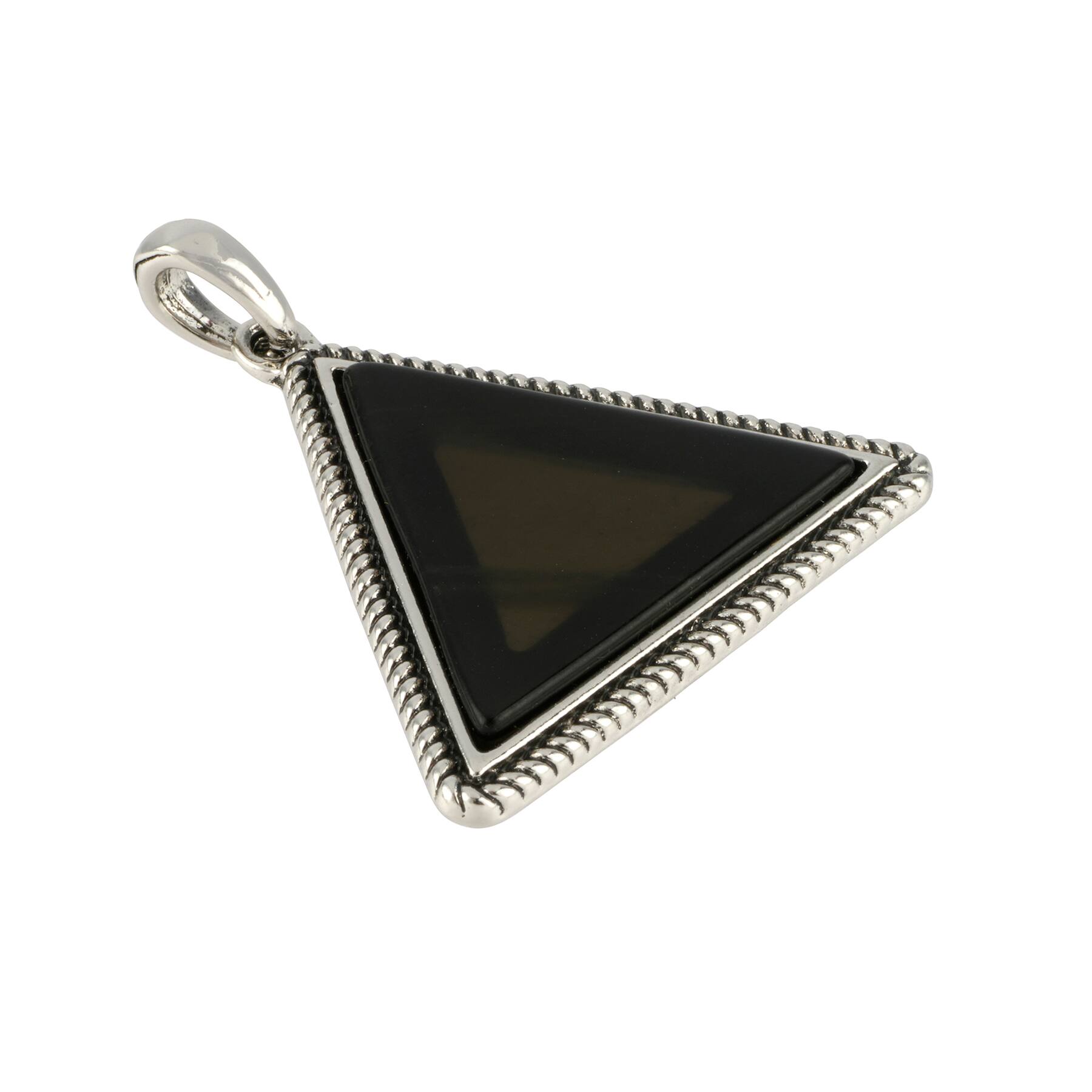 Pendentif de triangle en métal noir de Bead Landing