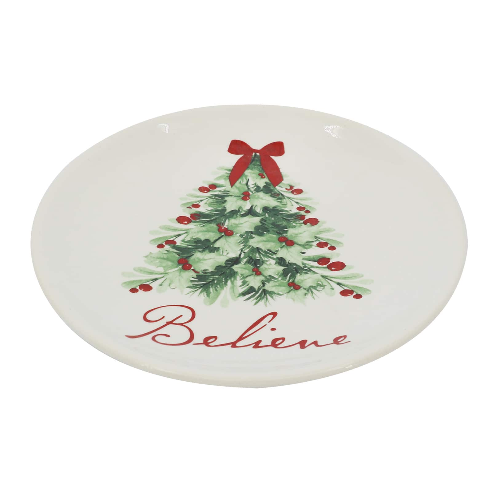 Assorted 6.5&#x22; White Ceramic Christmas Plate by Ashland&#xAE;