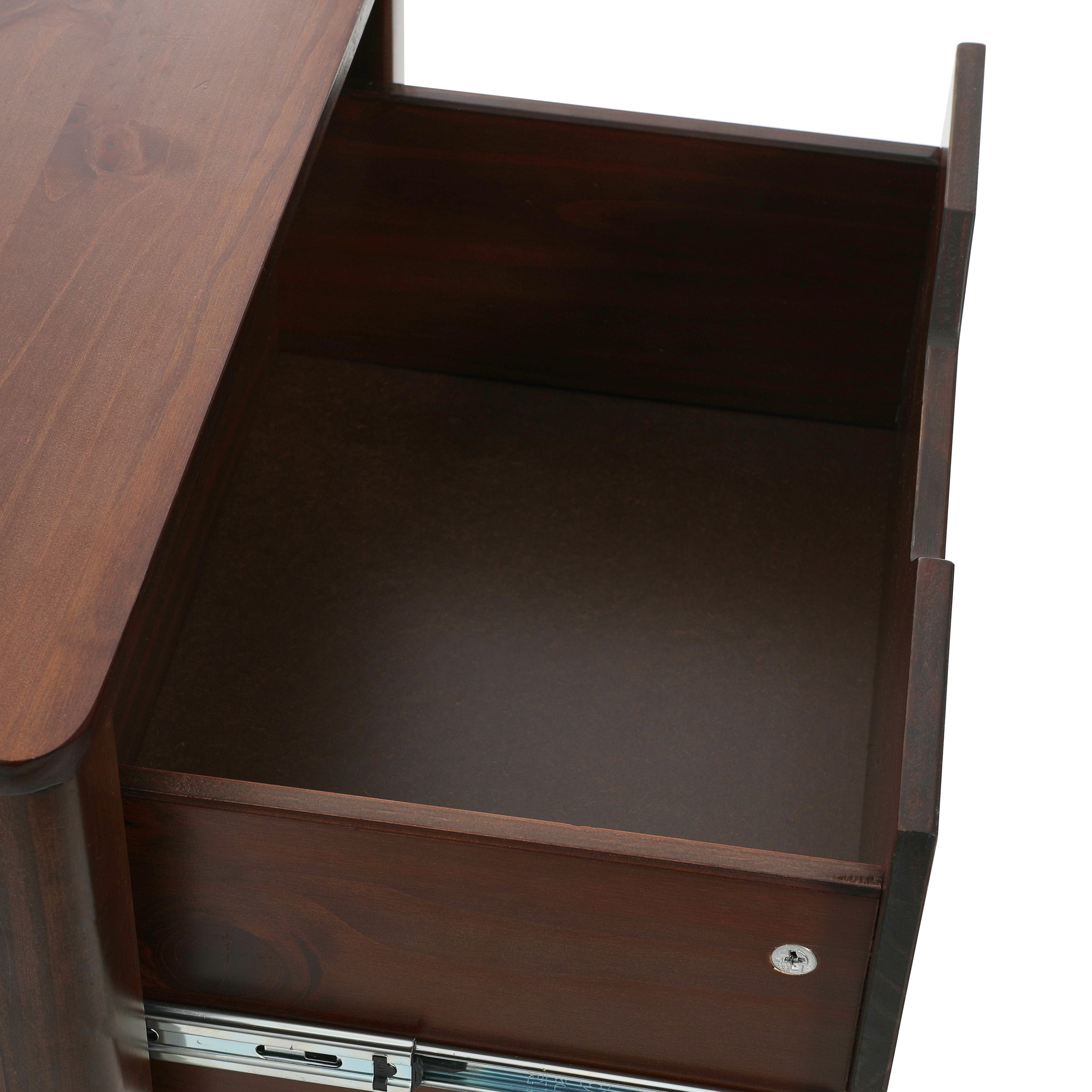 Hello Honey&#xAE; 26&#x22; Yume Mid Century Modern Solid Wood Nightstand with 2 Storage Drawers