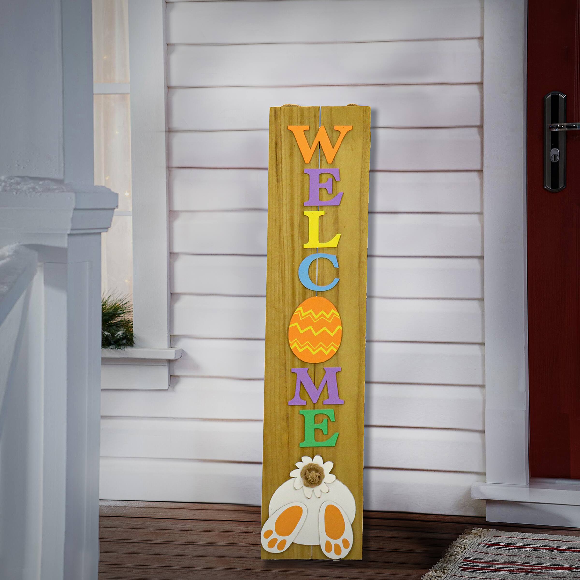 3.5ft. Easter Welcome Porch D&#xE9;cor