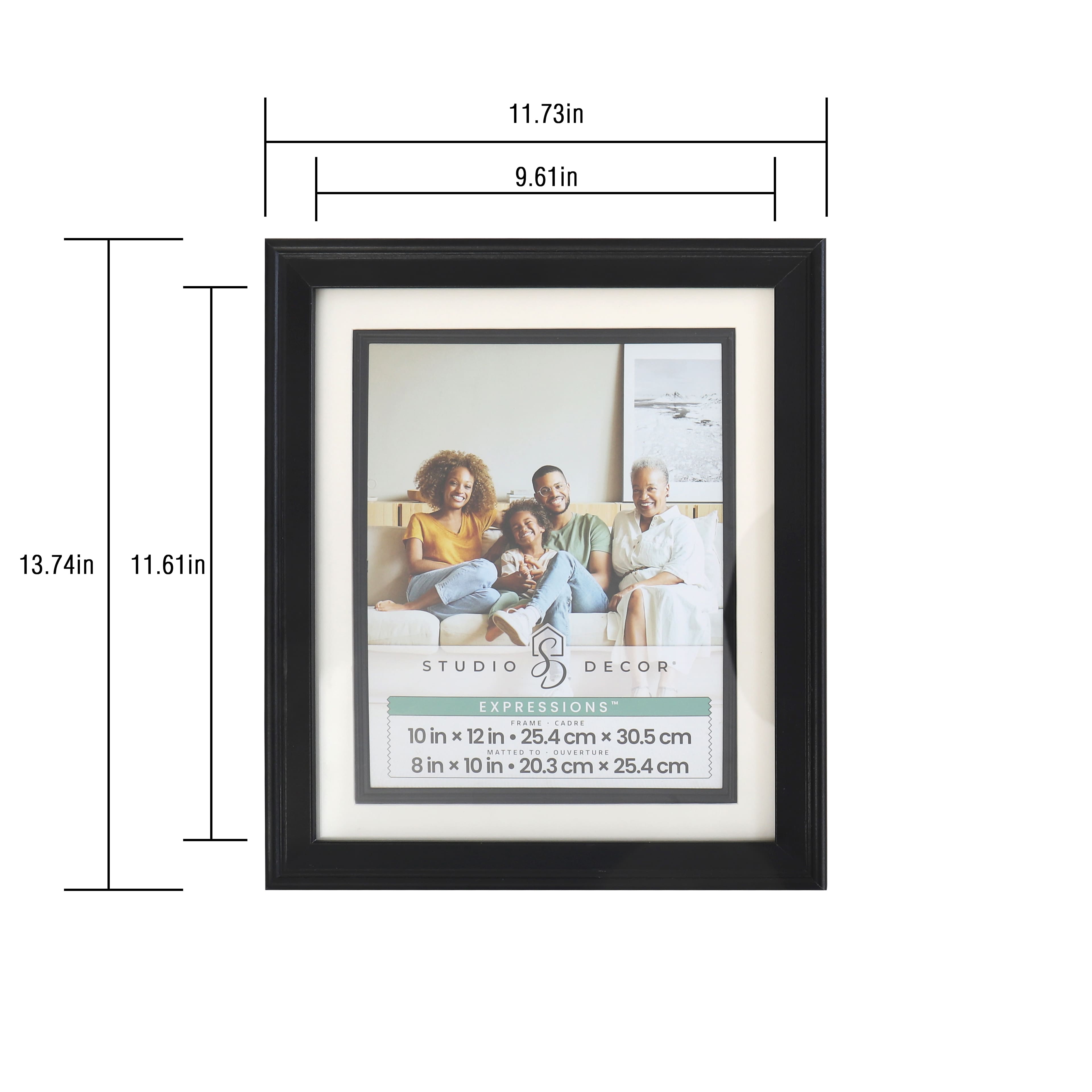 Expressions&#x2122; 8&#x22; x 10&#x22; Black Tabletop Frame with Mat by Studio D&#xE9;cor&#xAE;