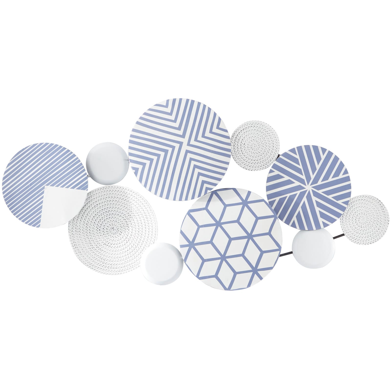 CosmoLiving by Cosmopolitan 46&#x22; Metal Plates with Intricate Patterns Wall D&#xE9;cor