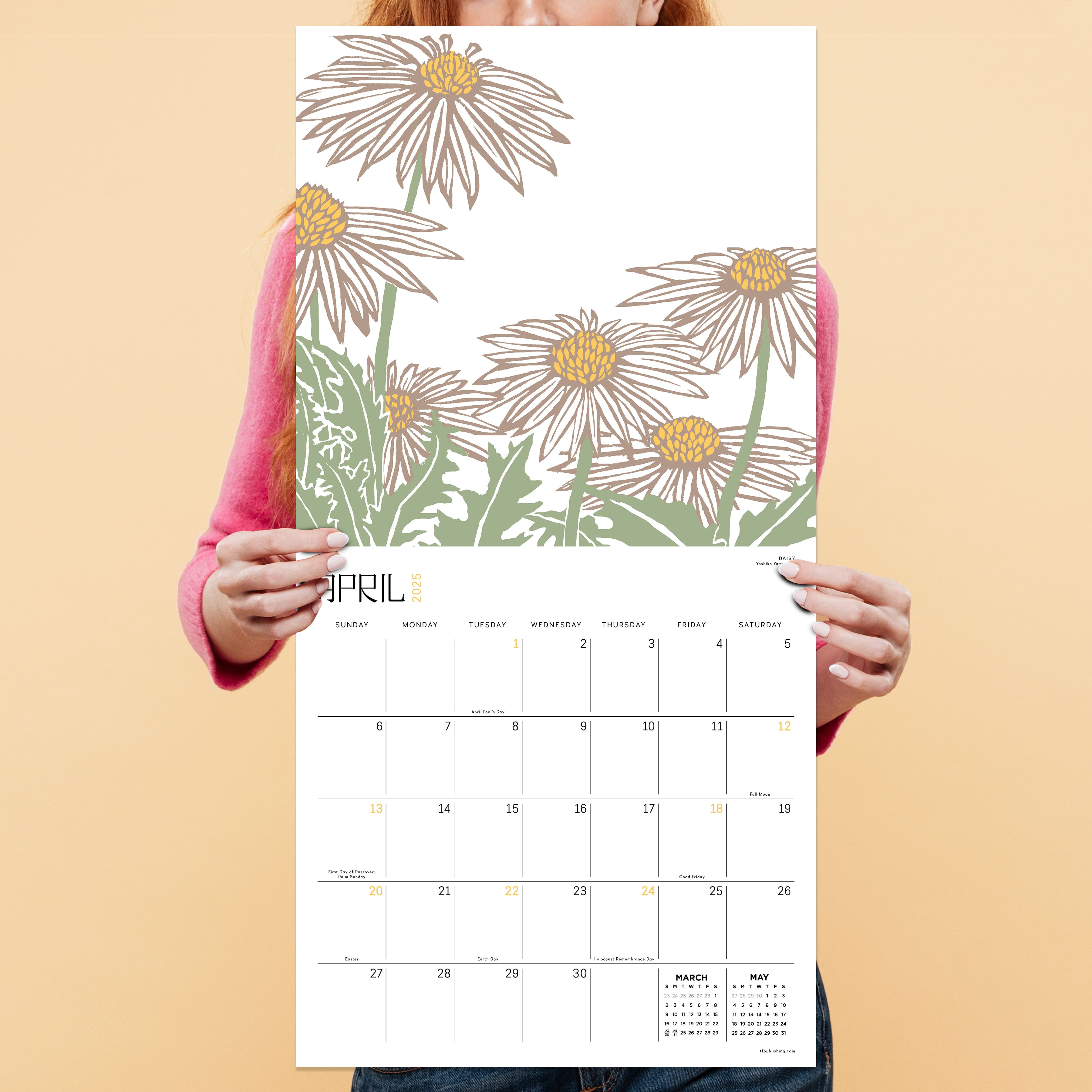 TF Publishing 2025 Flower Garden Wall Calendar