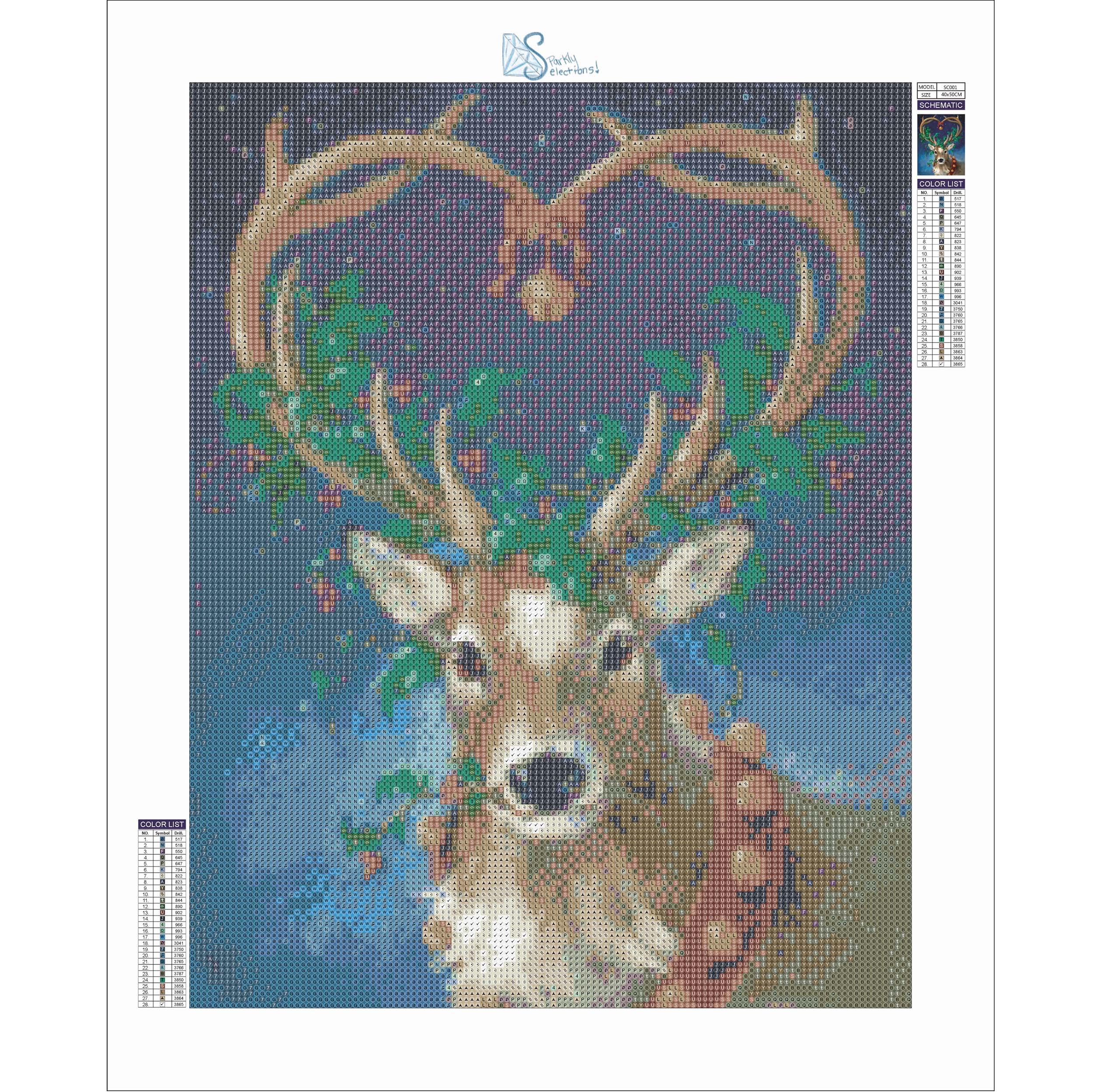 Sparkly Selections Santa&#x27;s Reindeer Diamond Painting Kits, Round Diamonds