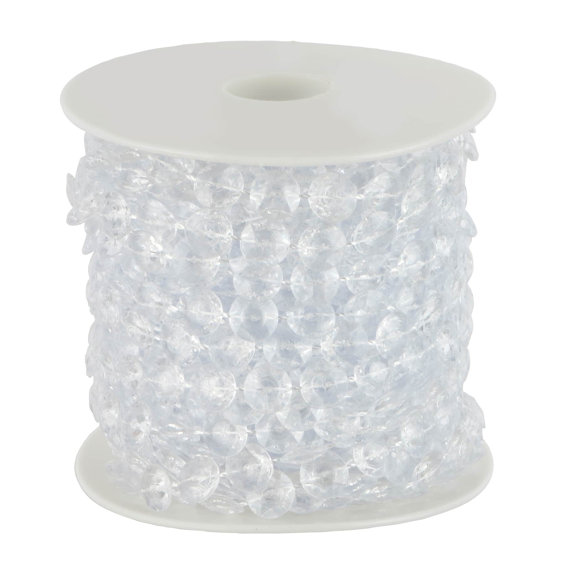 10mm Clear Faceted Disc Plastic Bead Garland, 50ft. by Bead Landing&#x2122;