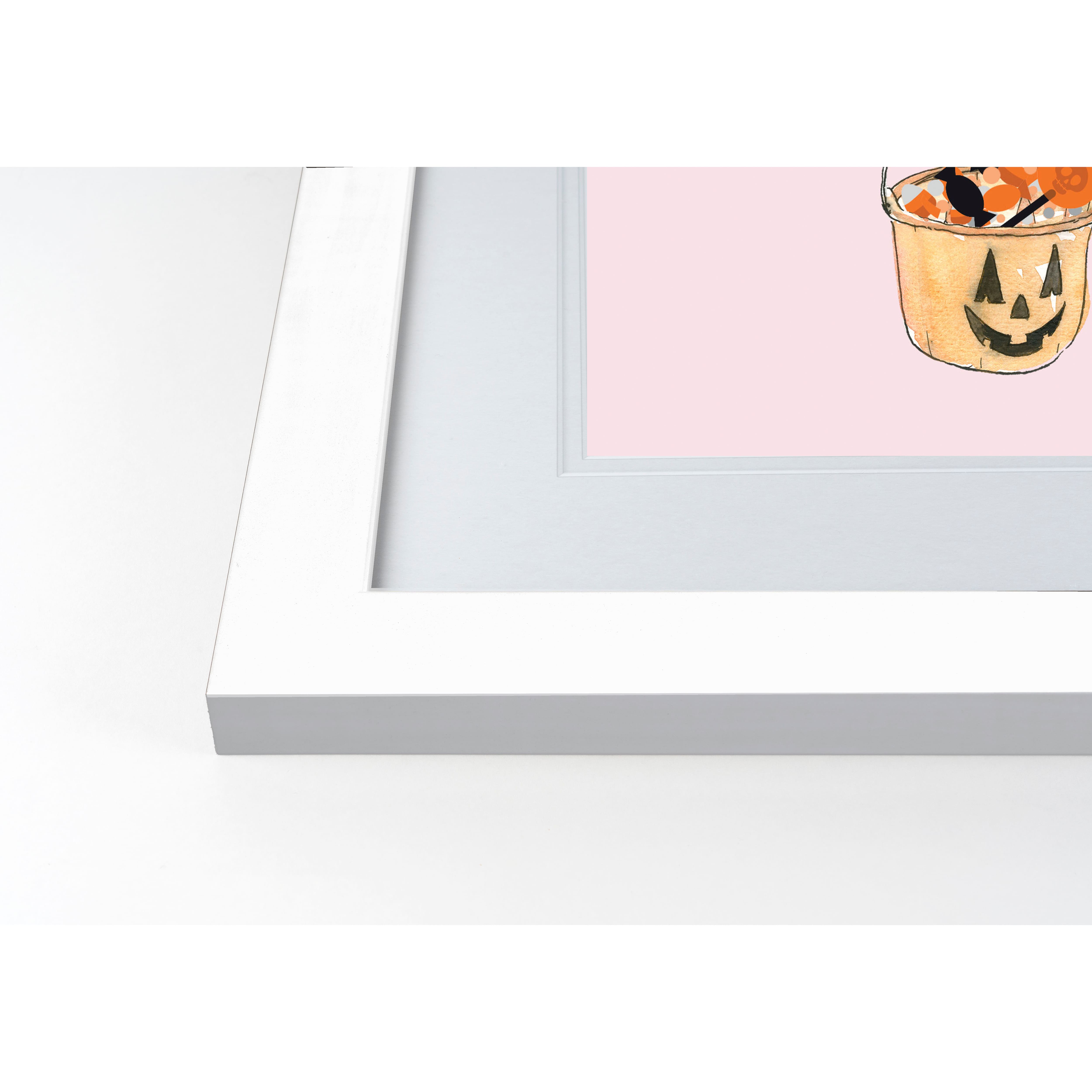 Candy Face White Framed Print Wall Art