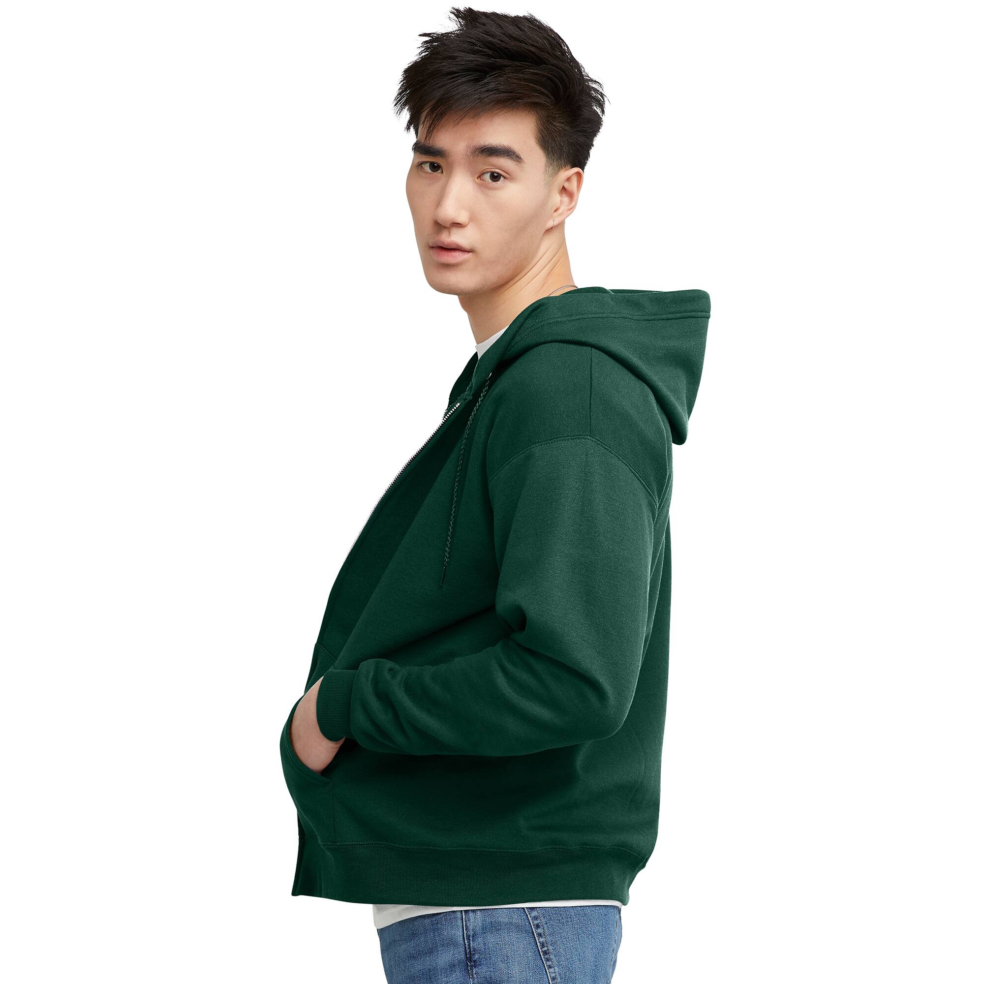 Hanes EcoSmart Fleece Full-Zip Men&#x27;s Hoodie