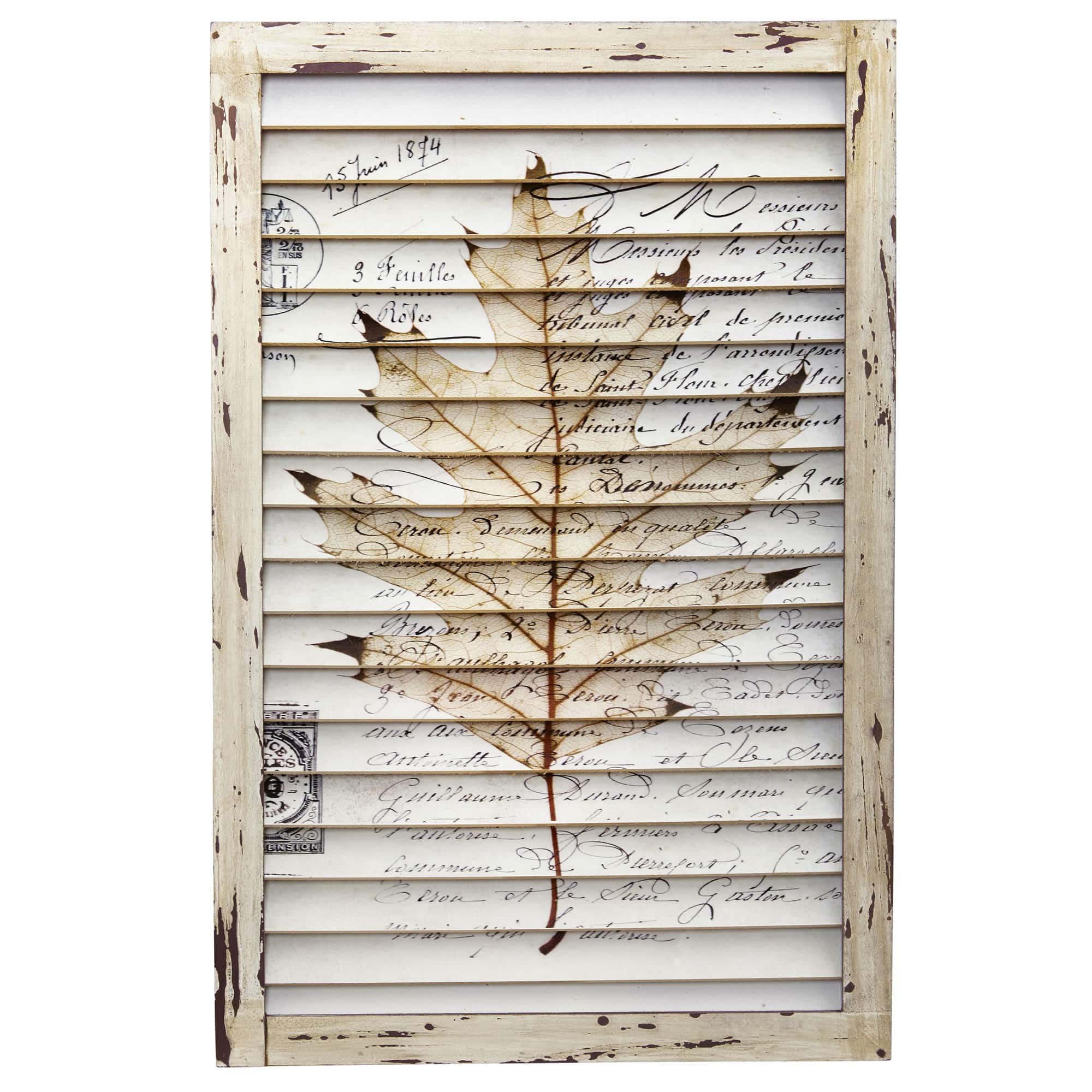 Maple Leaf Window Shutter Wall D&#xE9;cor