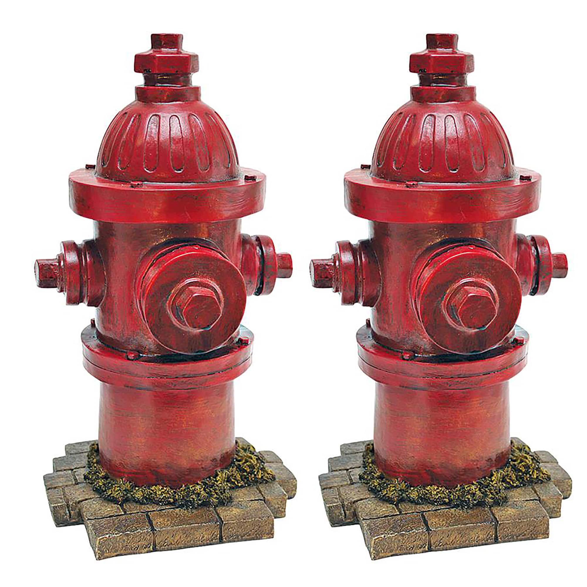 Design Toscano 14&#x22; Dog&#x27;s Second Best Friend Fire Hydrant Statues, 2ct.