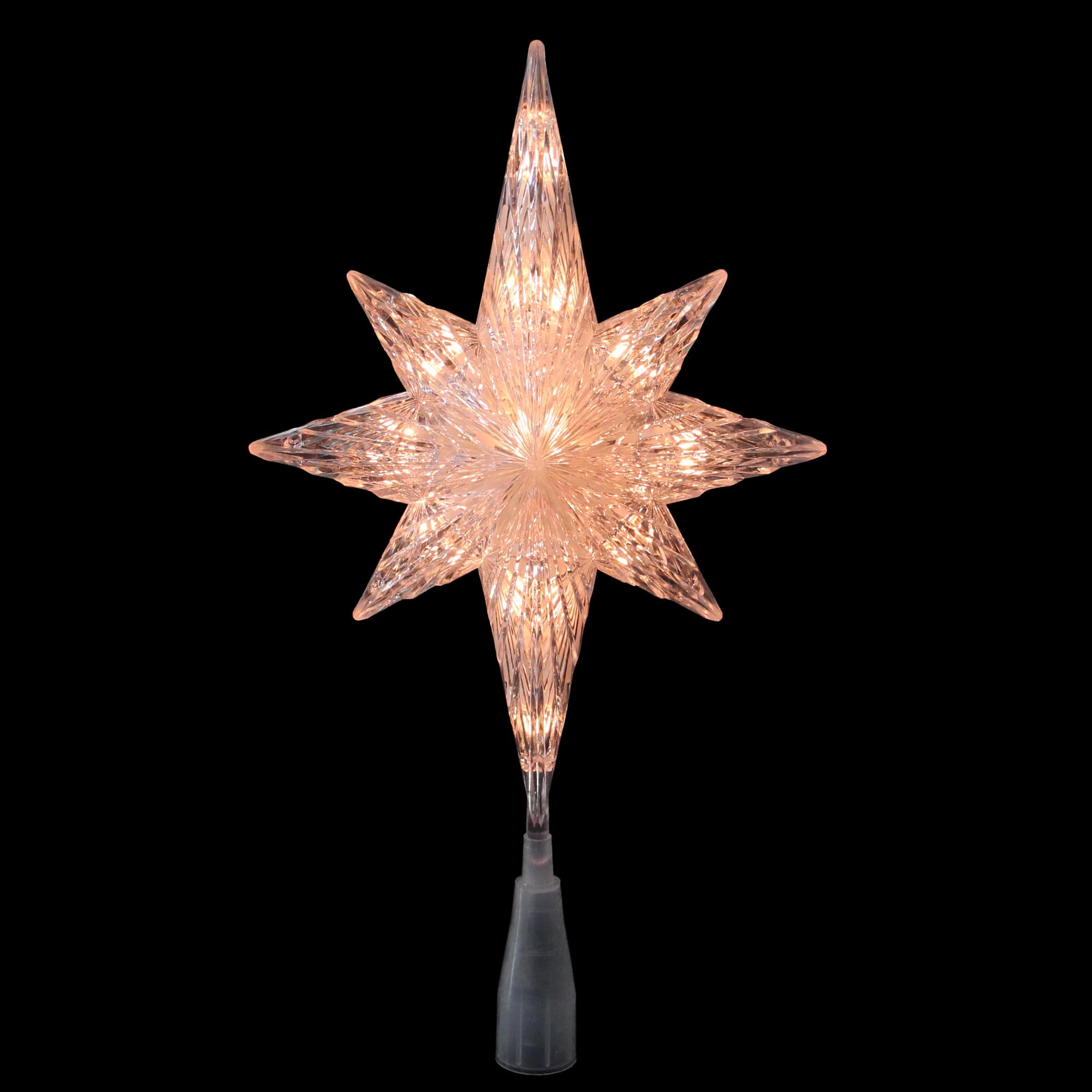 11&#x22; Lighted 8 Point Bethlehem Star Christmas Tree Topper