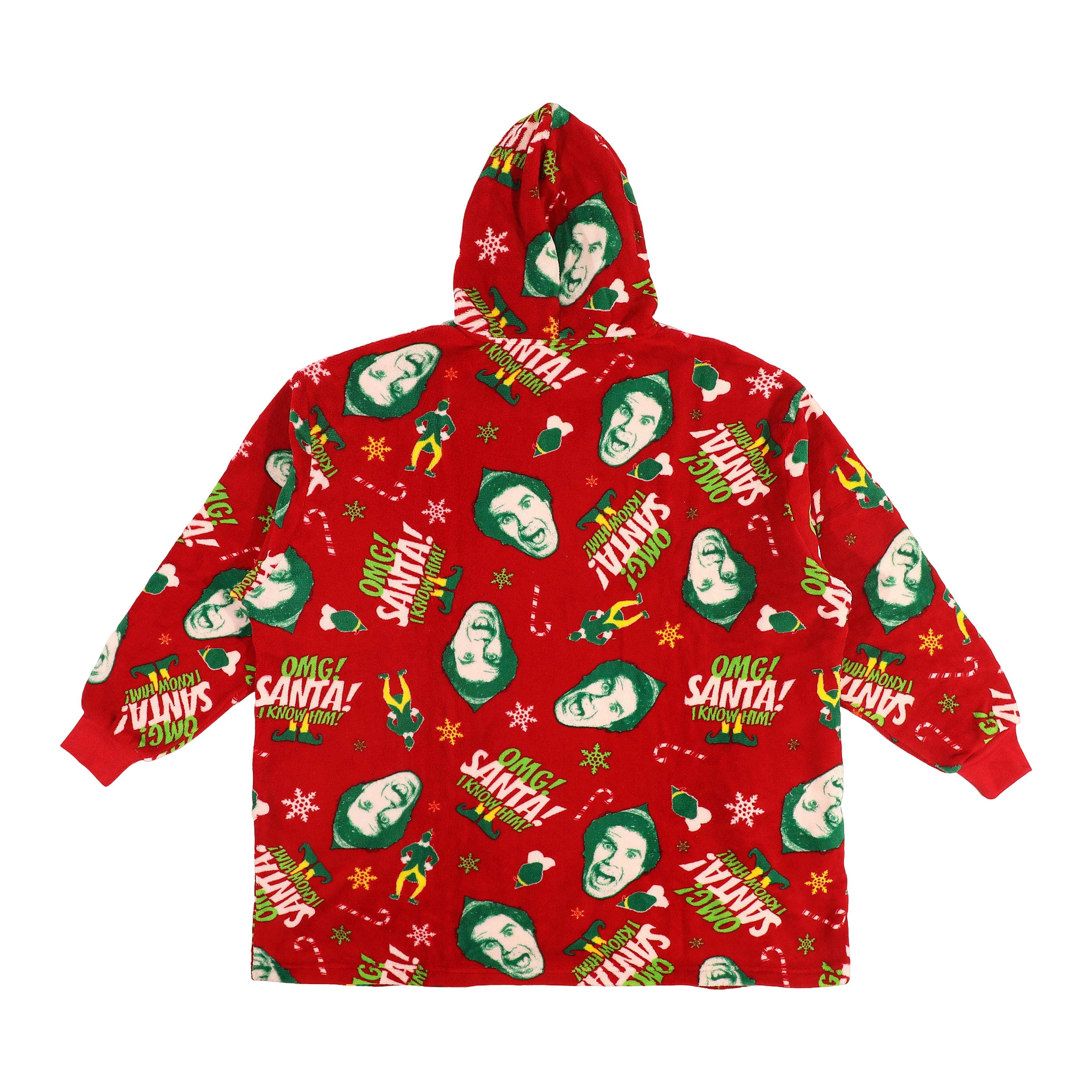 Elf™ OMG! Santa! Red Oversized Hoodie