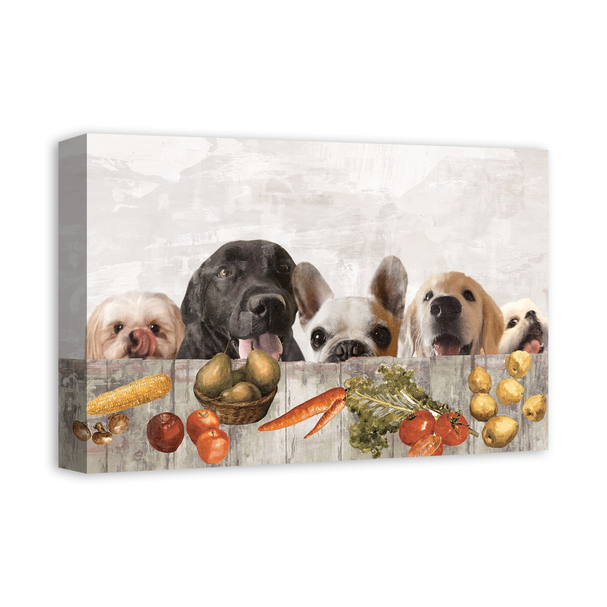 Dog Supper 1 Canvas Wall Art