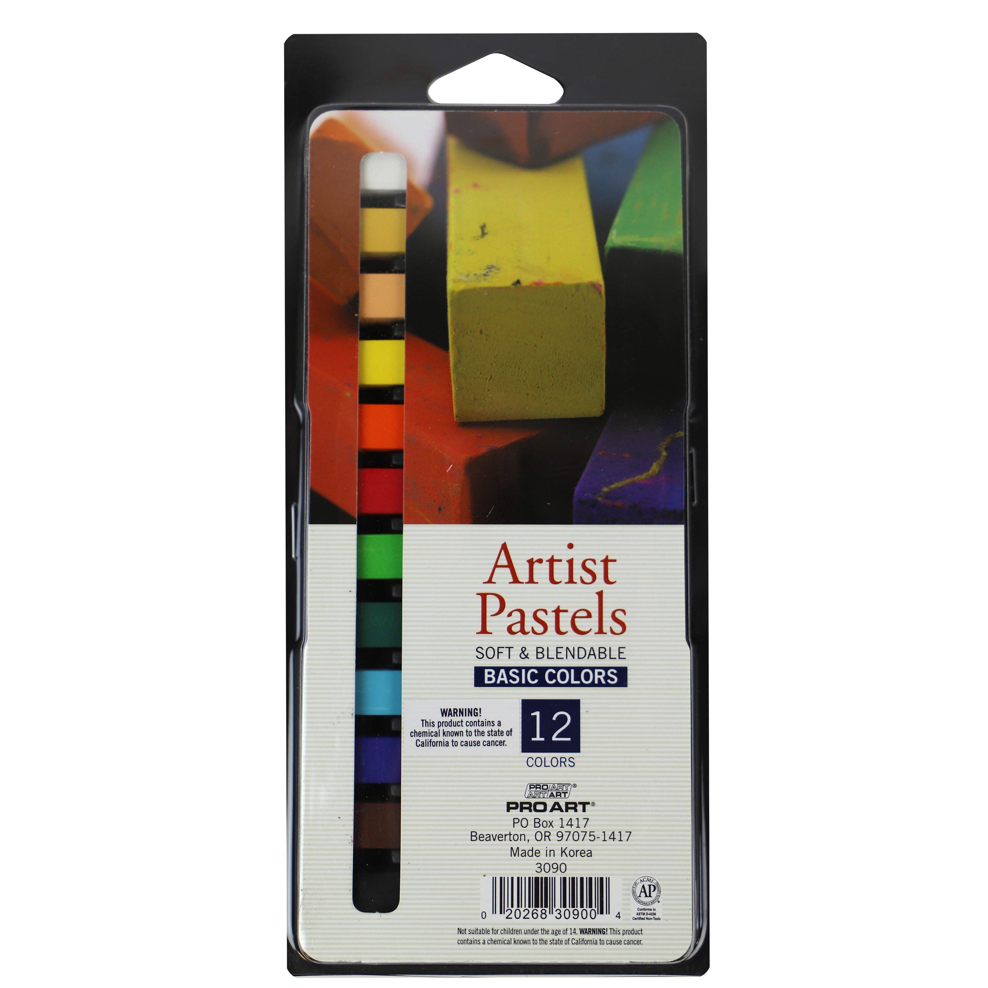 Pro Art Basic 12 Color Square Artist Pastels - D615649S - Pastels Purchase the Pro Art Basic 12 Color Square Artist  sku D615649S
