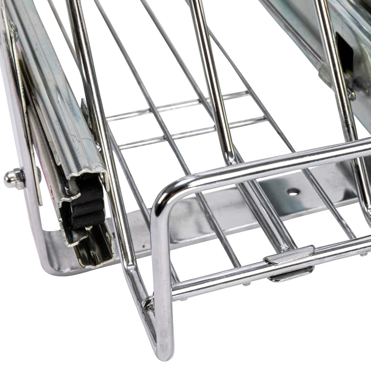 Household Essentials Glidez Chrome-Plated Steel 2-Tier Dual-Sliding Storage Organizer