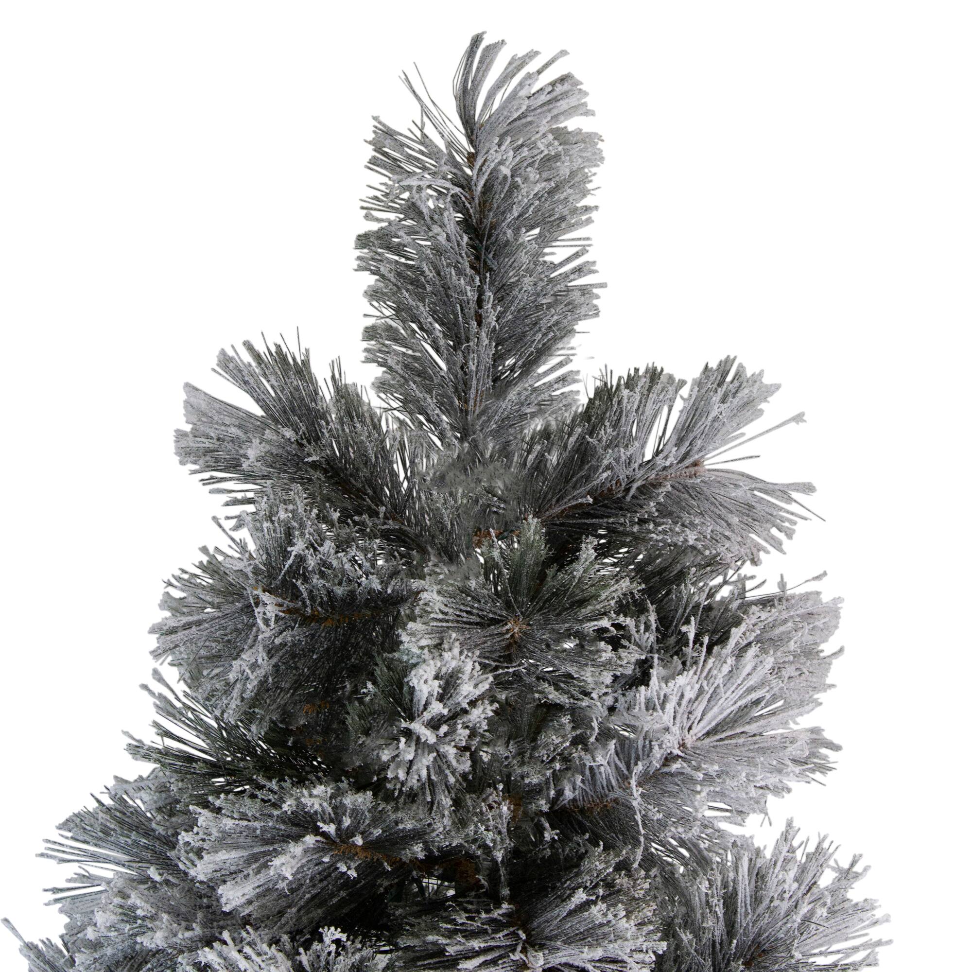 7.5ft. Unlit Flocked Black Spruce Artificial Christmas Tree