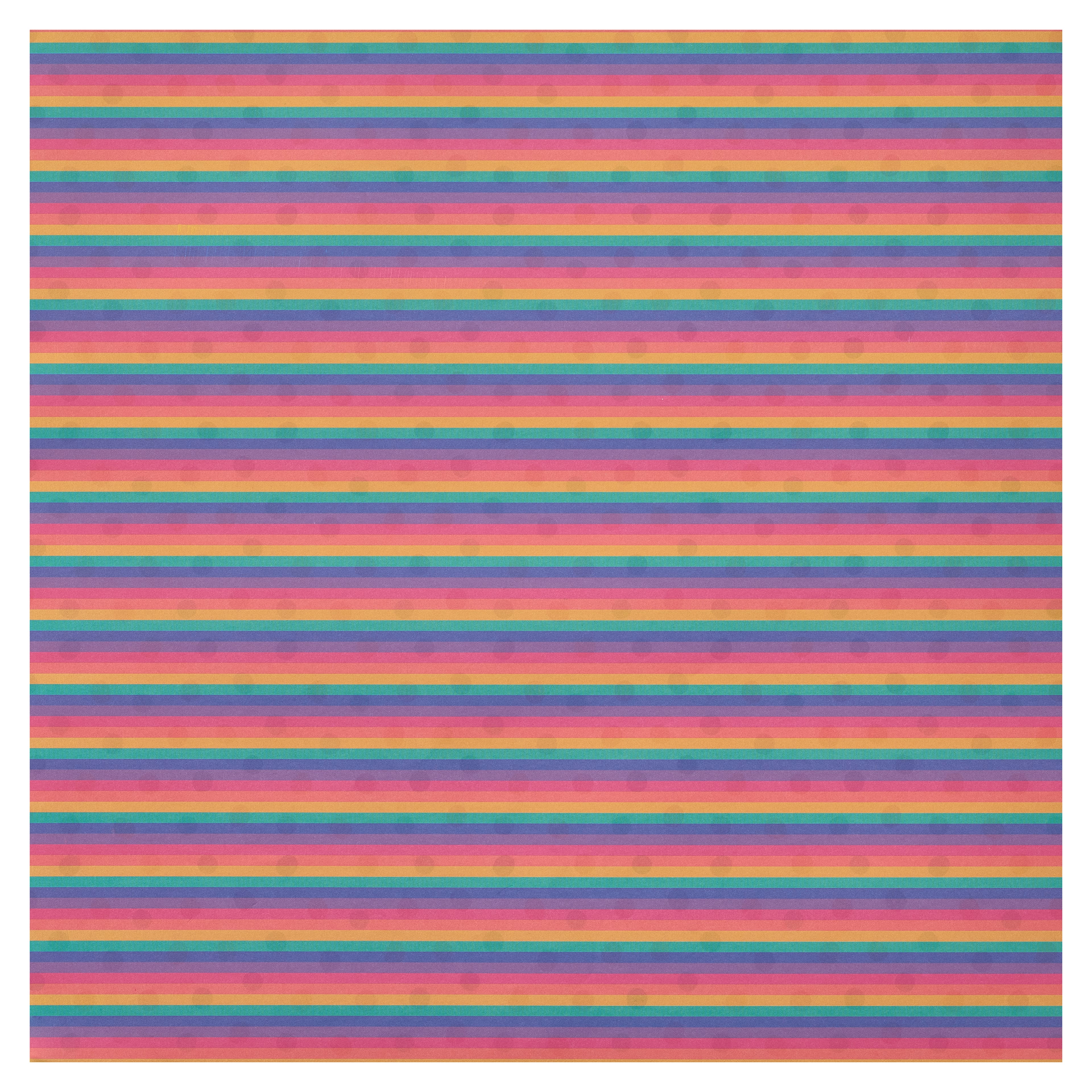 Rainbow Dot Stripe Double-Sided Cardstock Paper by Recollections&#x2122;, 12&#x22; x 12&#x22;