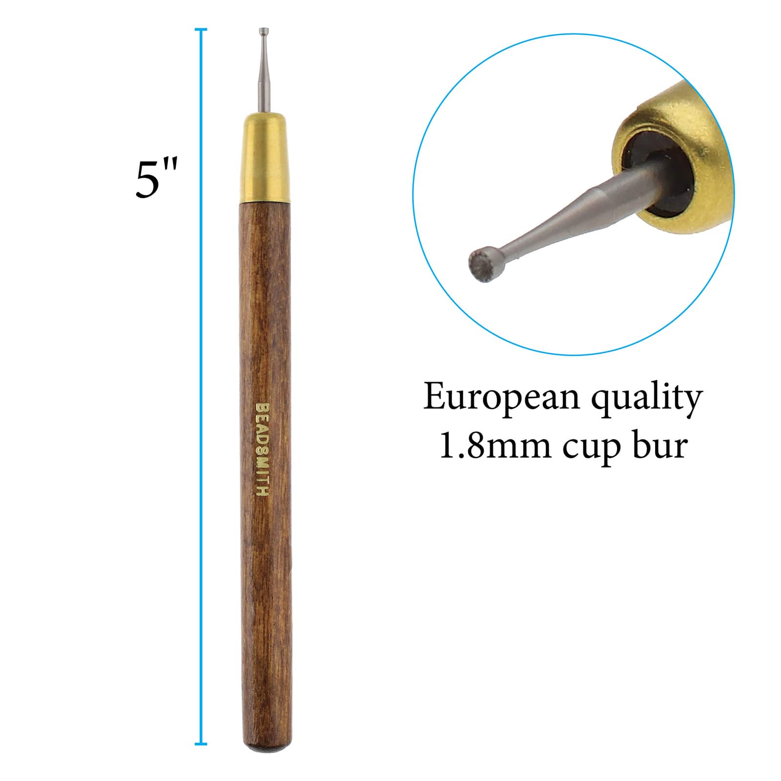The Beadsmith® Round Your Wire Tool with 1.8mm Cup Bur