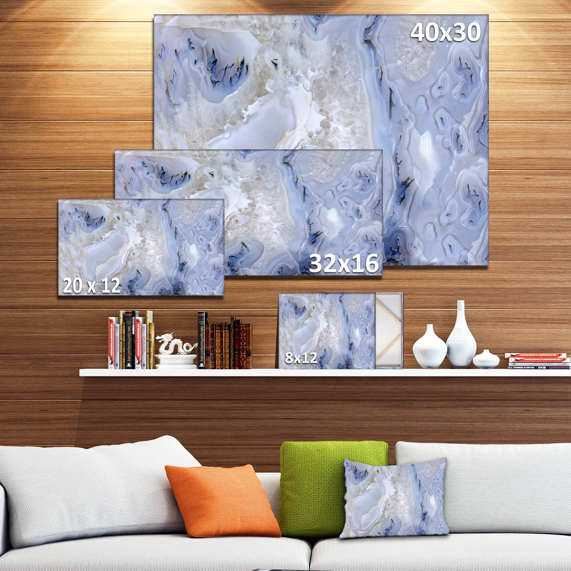 Designart - Agate Stone Background - Abstract Canvas Wall Art Print