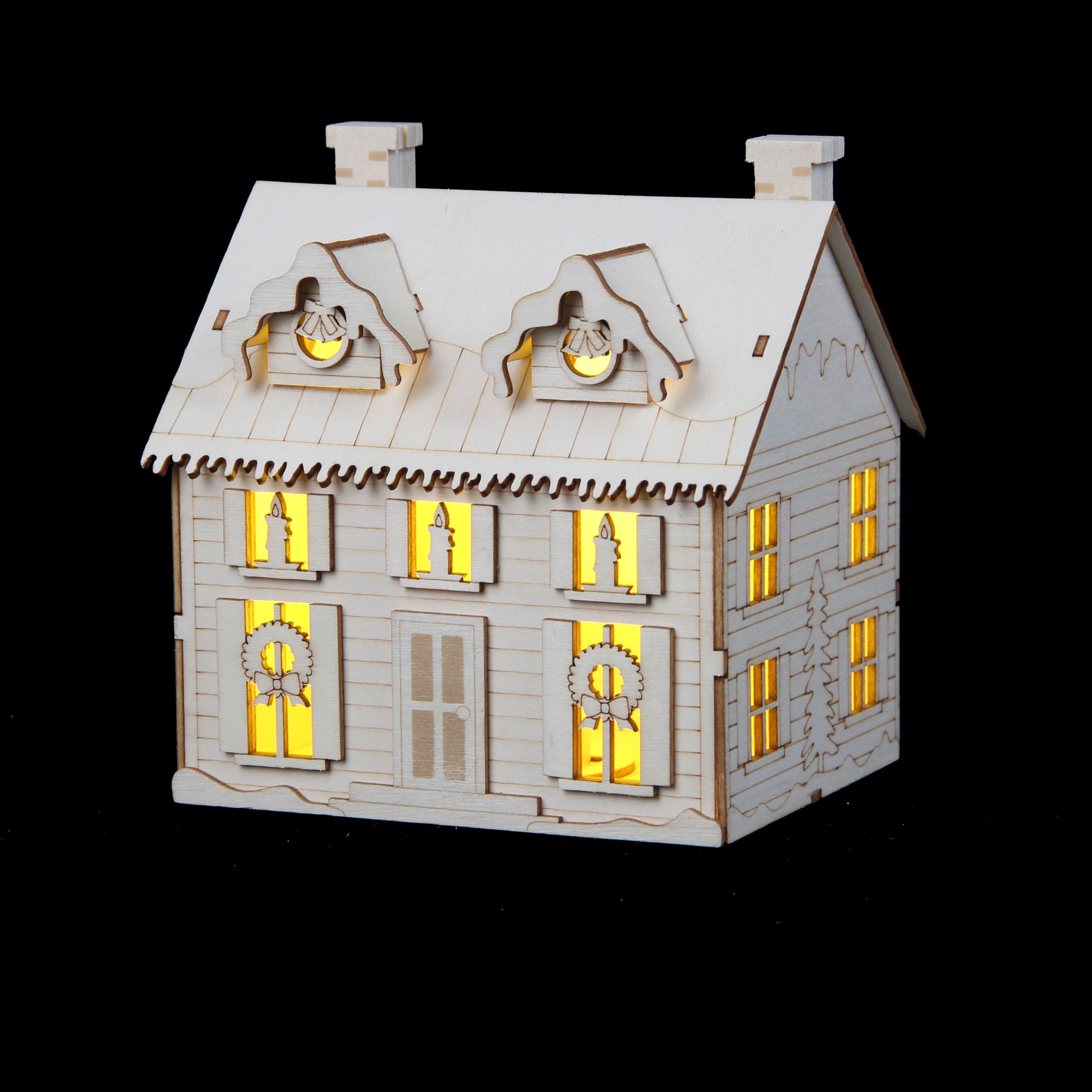 6&#x22; DIY LED Wood Village House by Make Market&#xAE;