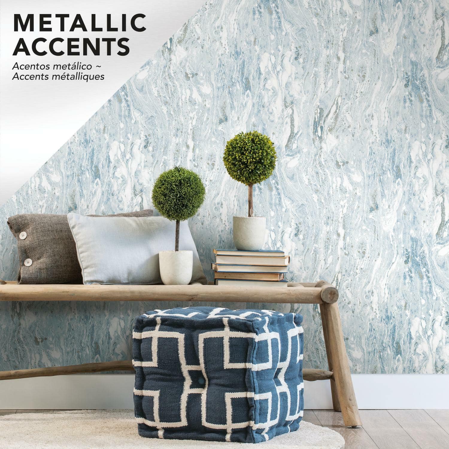 RoomMates Marble Seas Peel &#x26; Stick Wallpaper