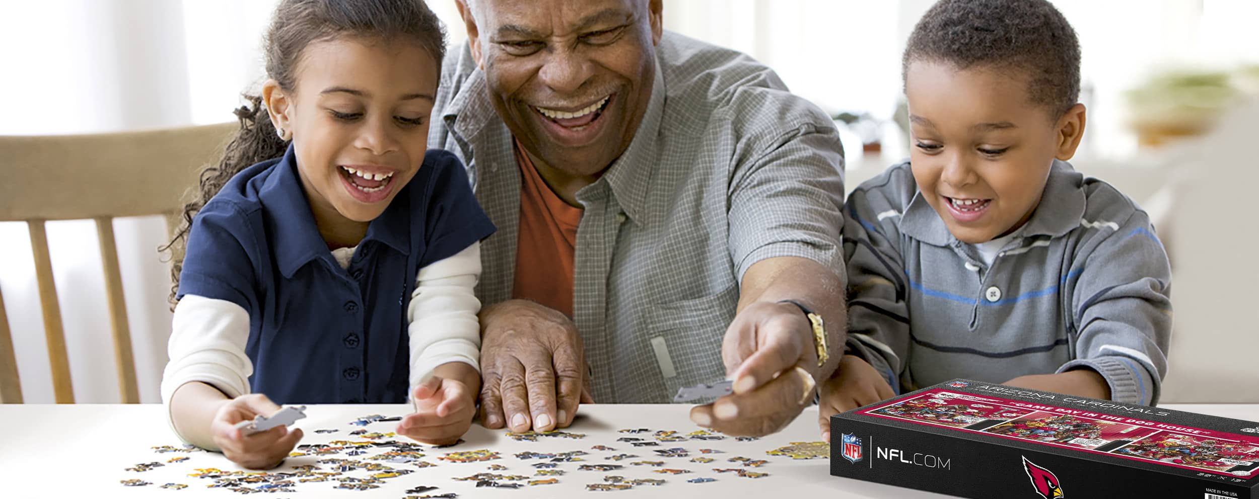 NFL Game Day in the Dog House 1,000 Piece Puzzle