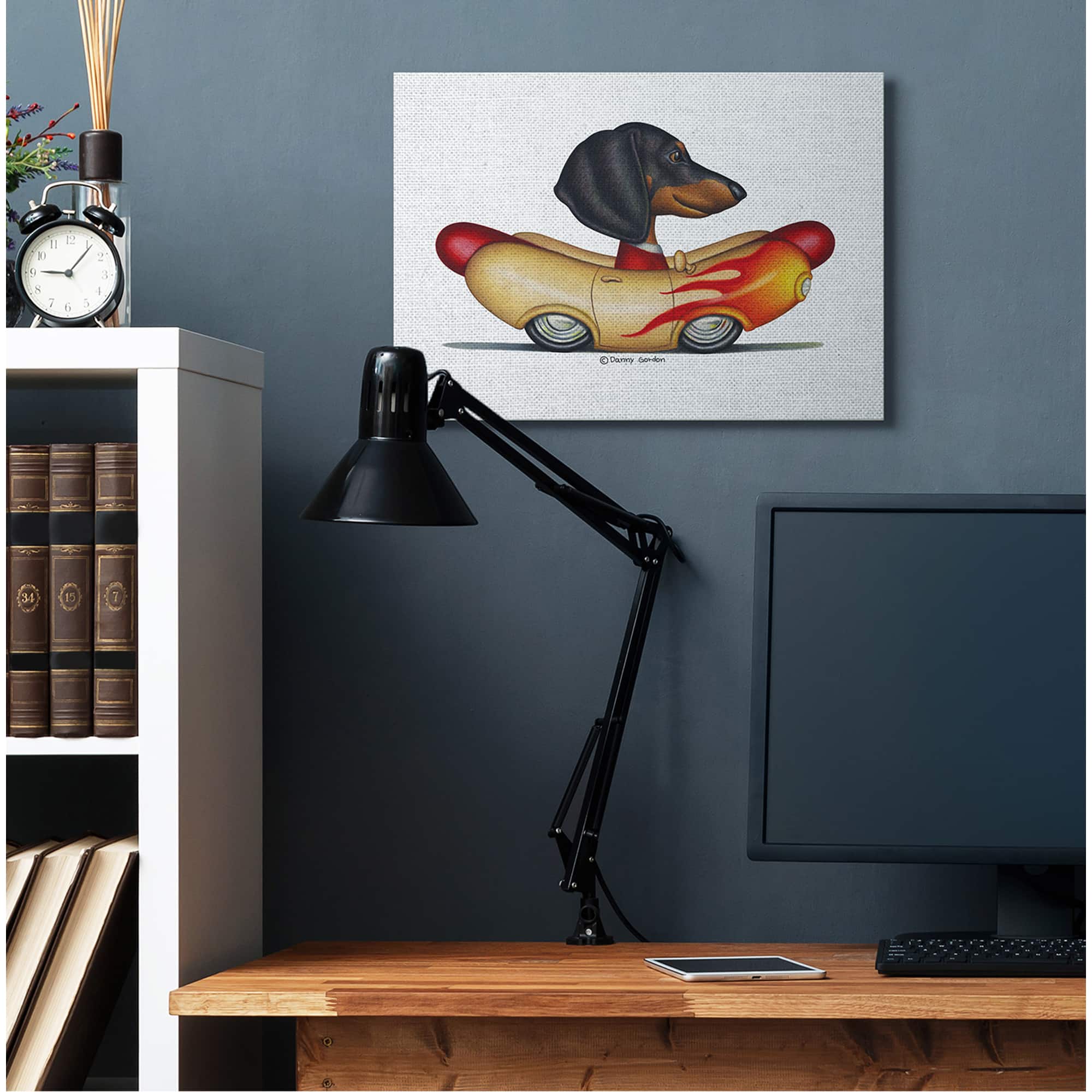 Stupell Industries Dachshund in Weenie Mobile Canvas Wall Art