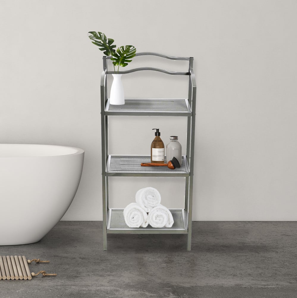 Household Essentials 3-Tier Metal Bathroom Storage Shelf