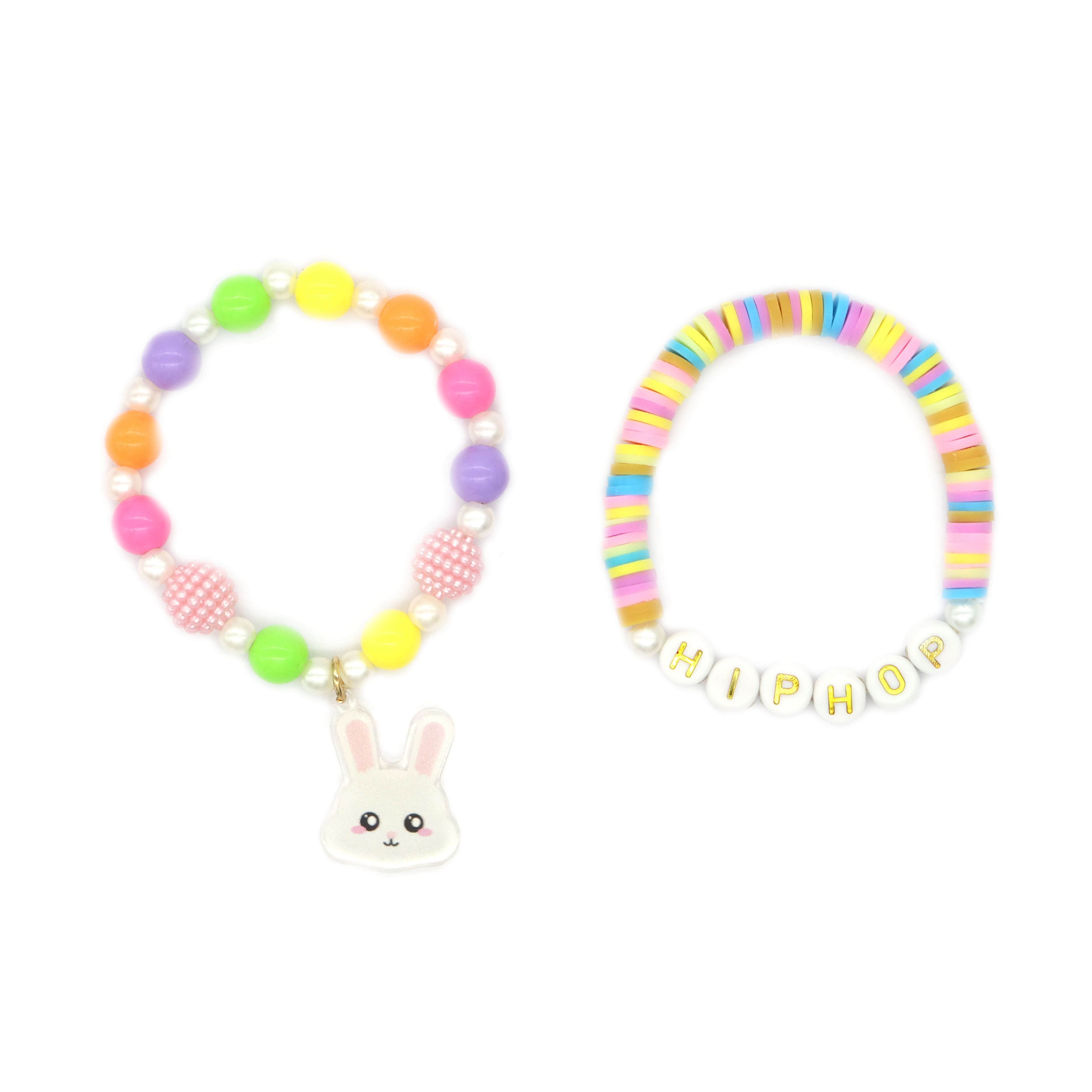 Easter Bunny Bead Bracelets, 2ct. by Creatology&#x2122;