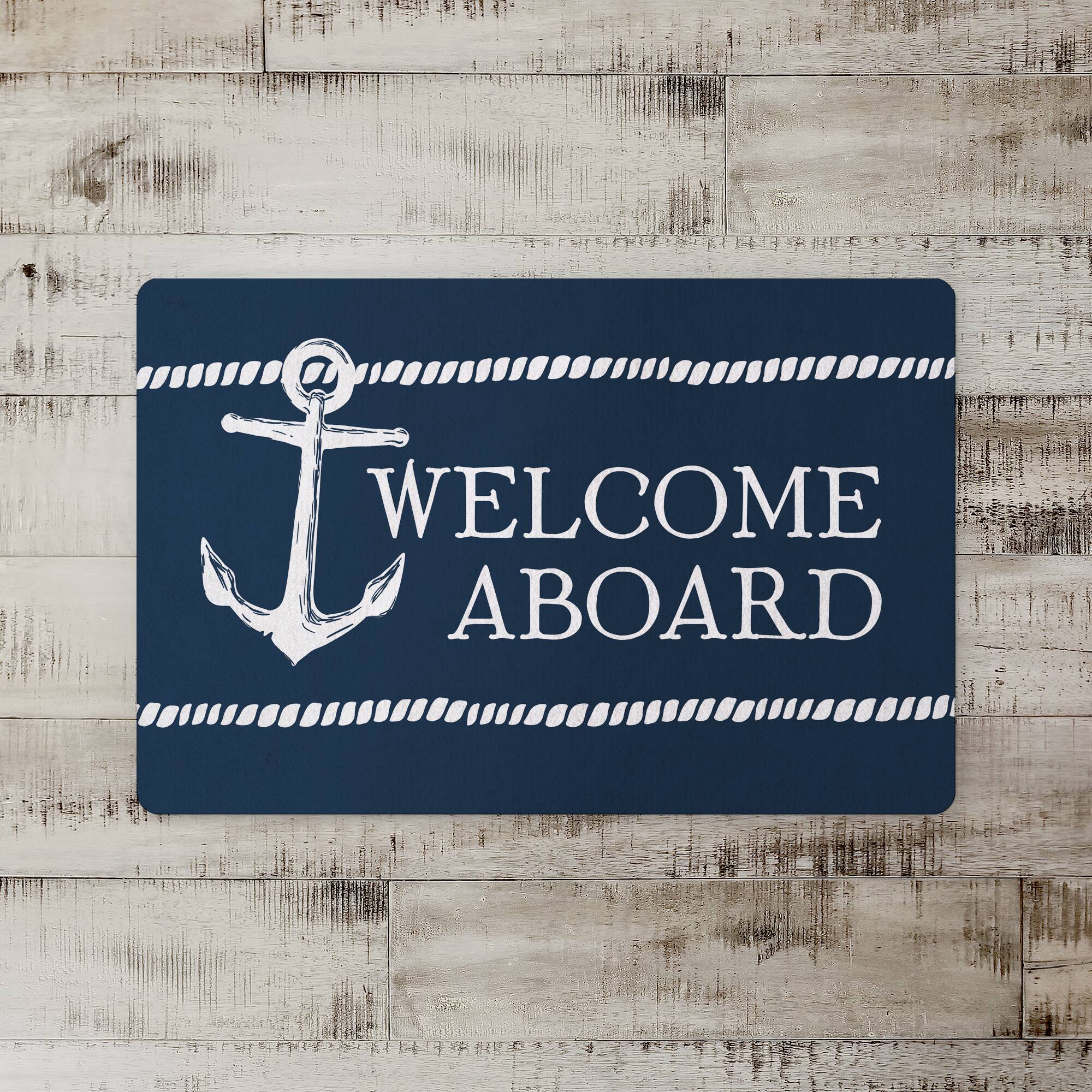 Welcome Aboard Floor Mat, 27&#x22; x 18&#x22;