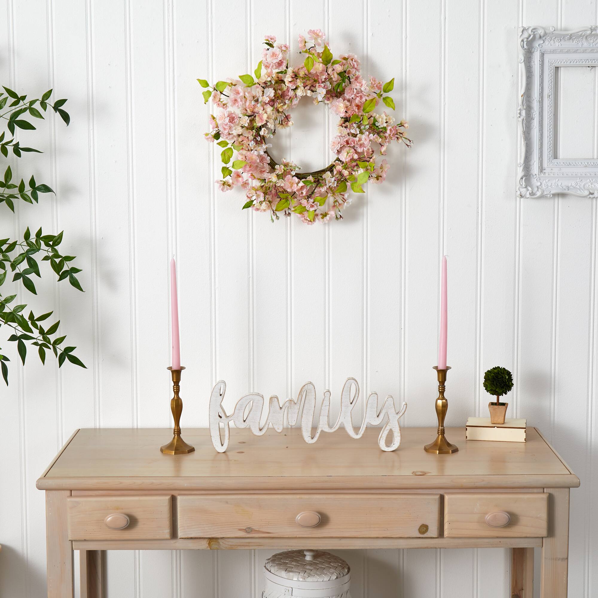 24&#x22; Pink Cherry Blossom Wreath