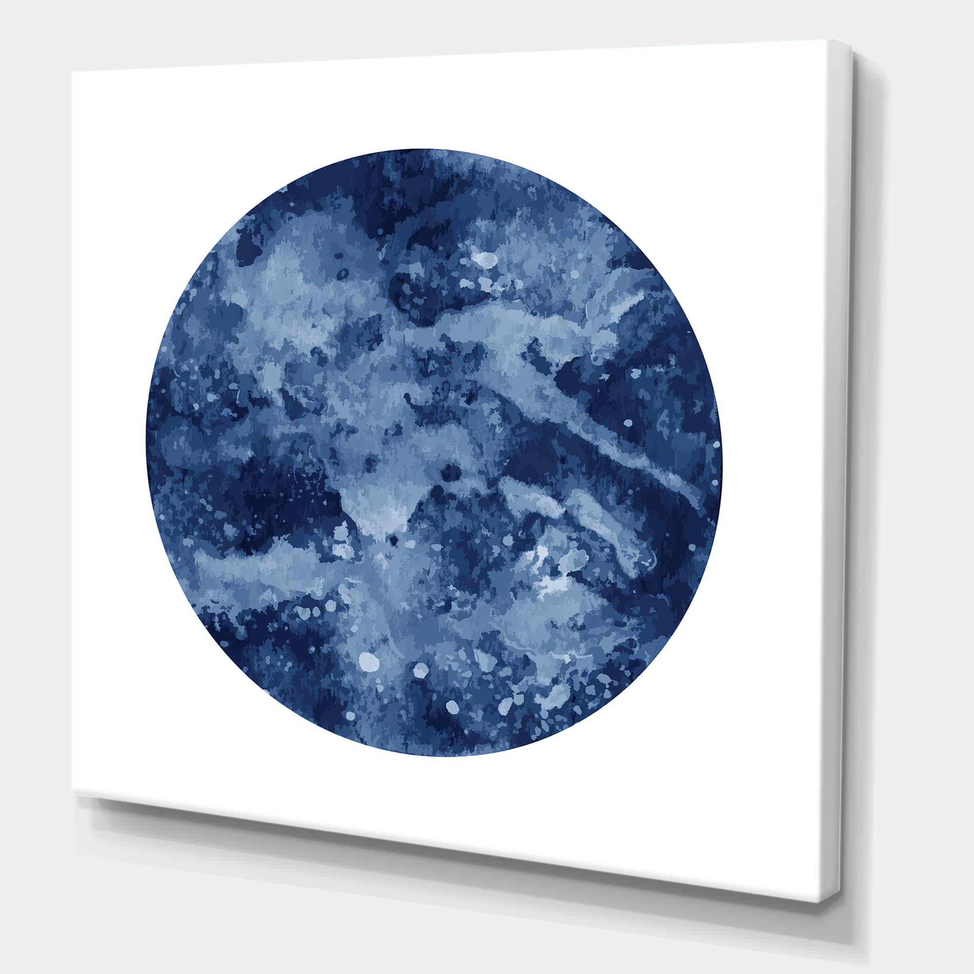 Designart - Space Galaxy Circle - Modern Canvas Wall Art Print