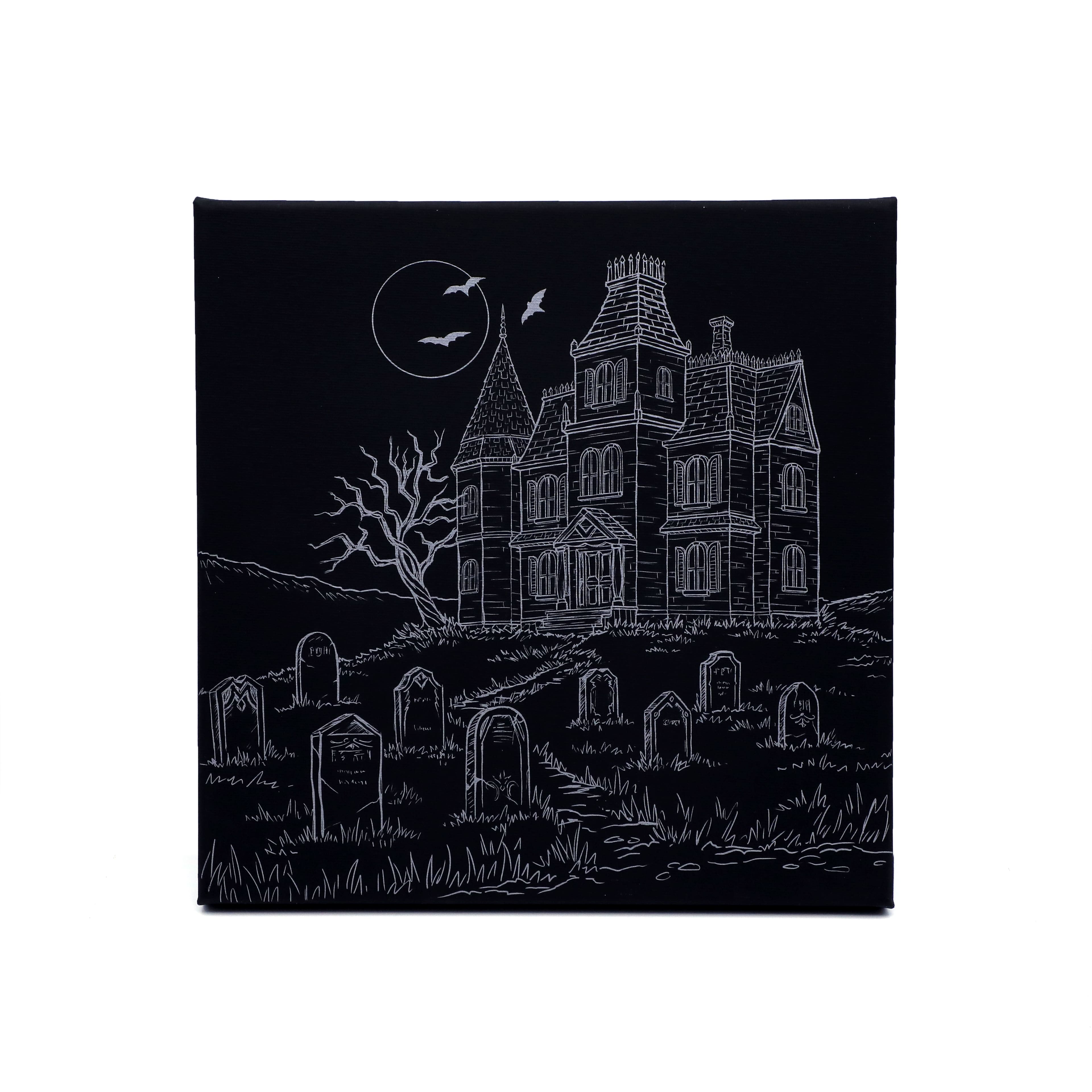 11&#x22; x 11&#x22; Haunted House Canvas Painting Kit by Craft Smart&#xAE;